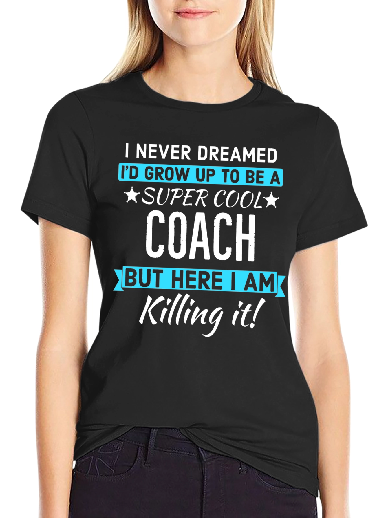 Black Super Cool Coach T-Shirt - Never Dreamed Tee view 2