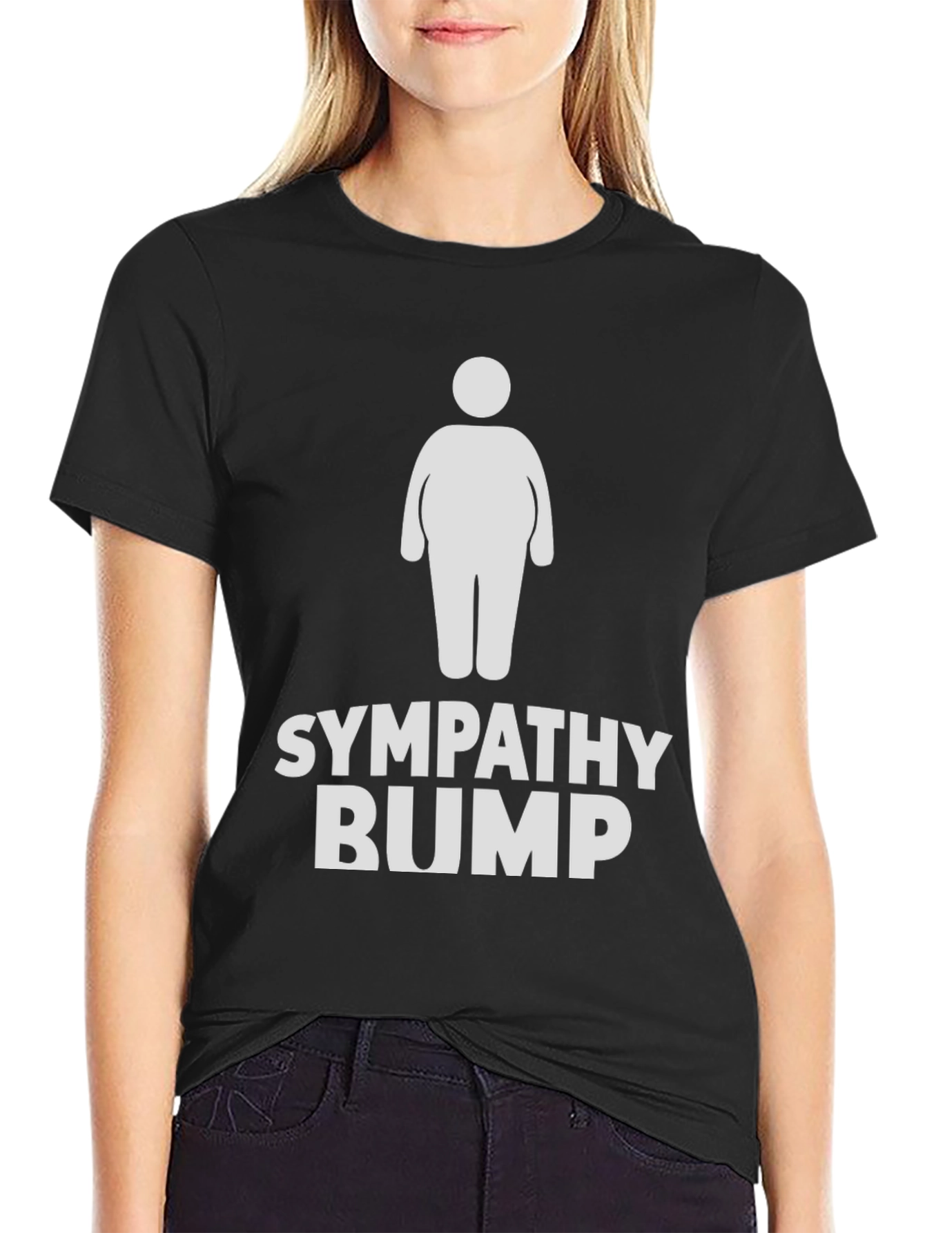 Black Sympathy Bump Funny T-Shirt view 2
