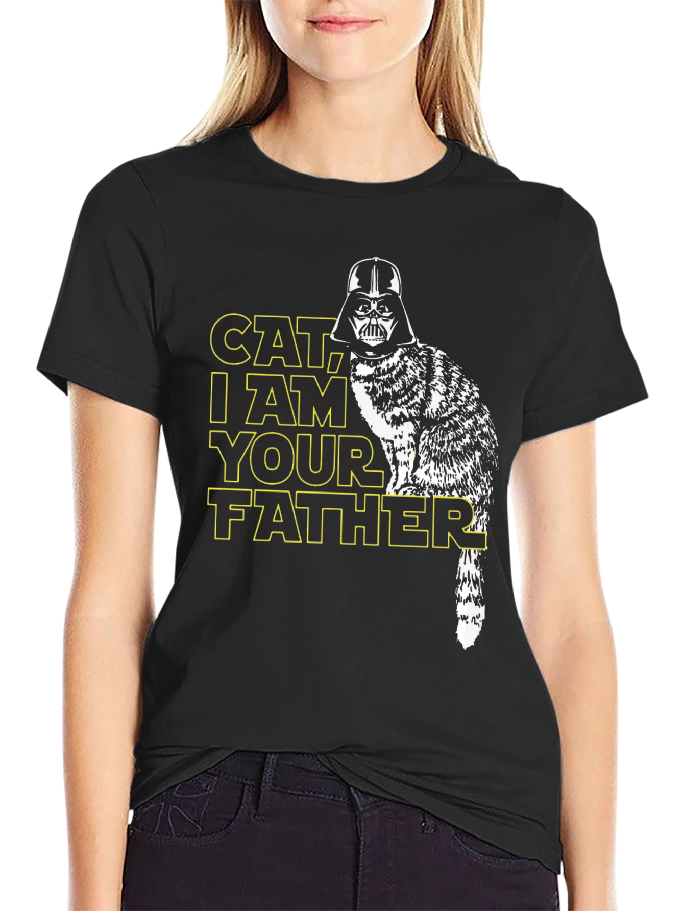 Black Cat I Am Your Father Graphic Tee view 2