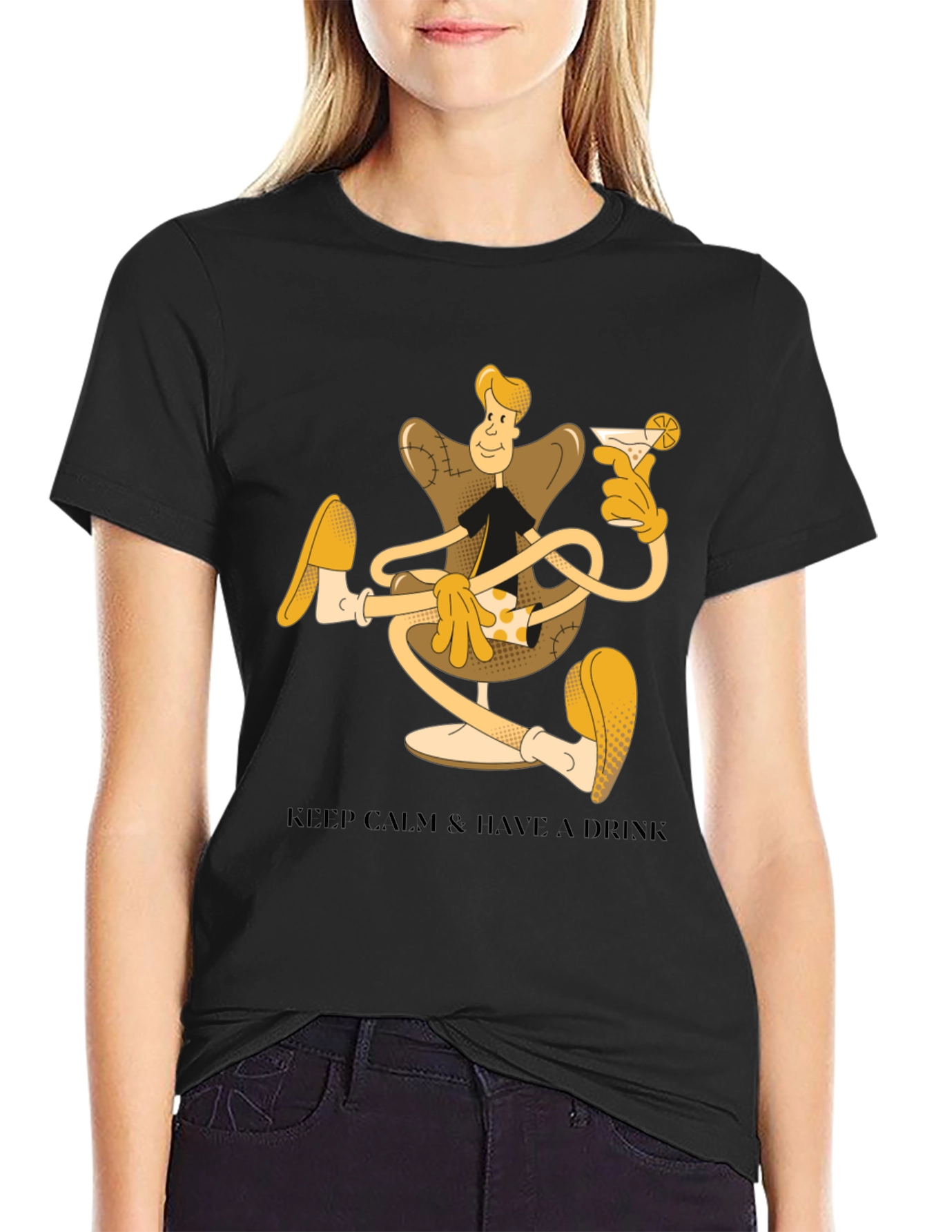 Black Relax and Unwind Graphic T-Shirt view 2