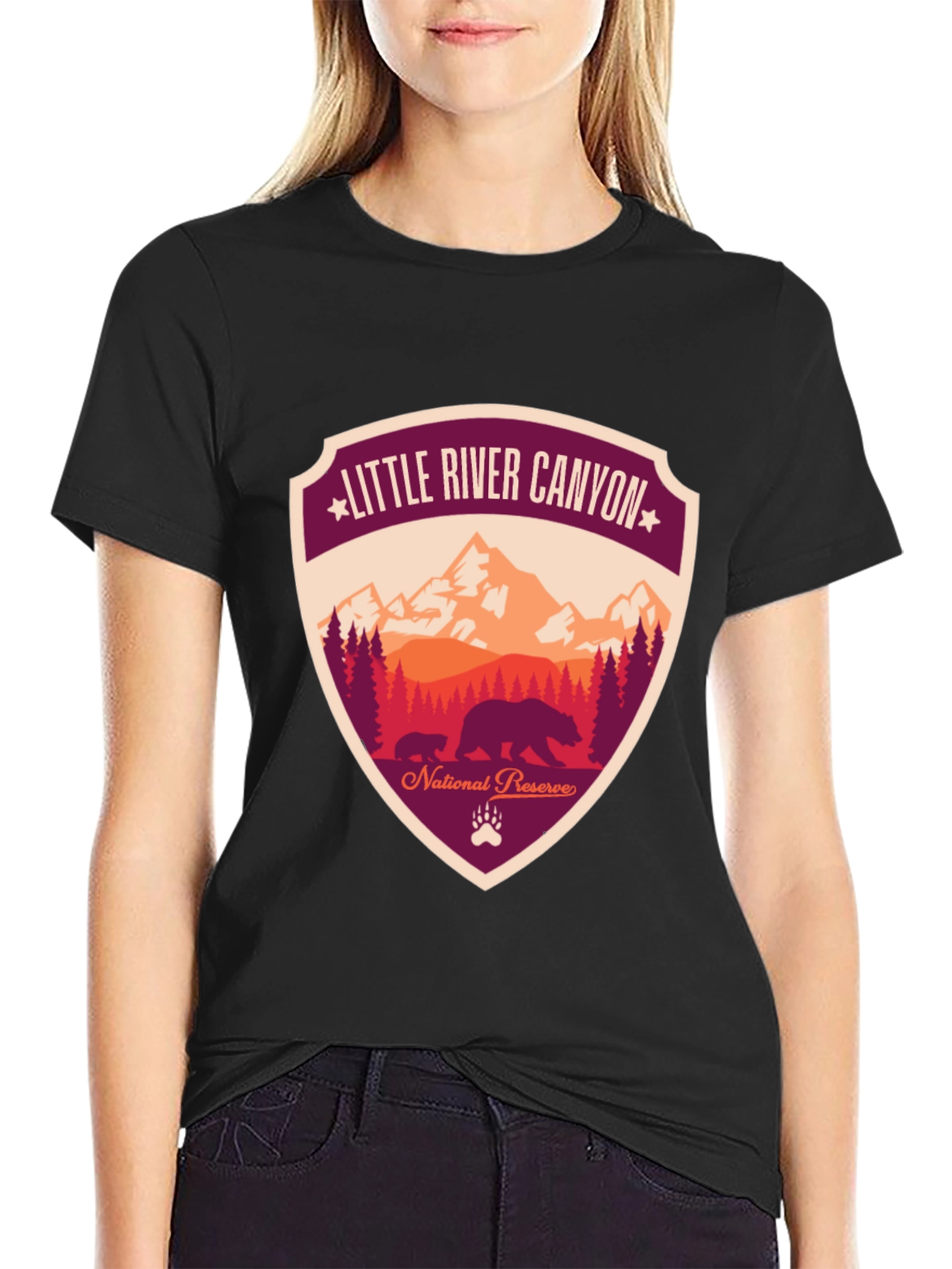 Black Little River Canyon National Reserve T-Shirt view 2