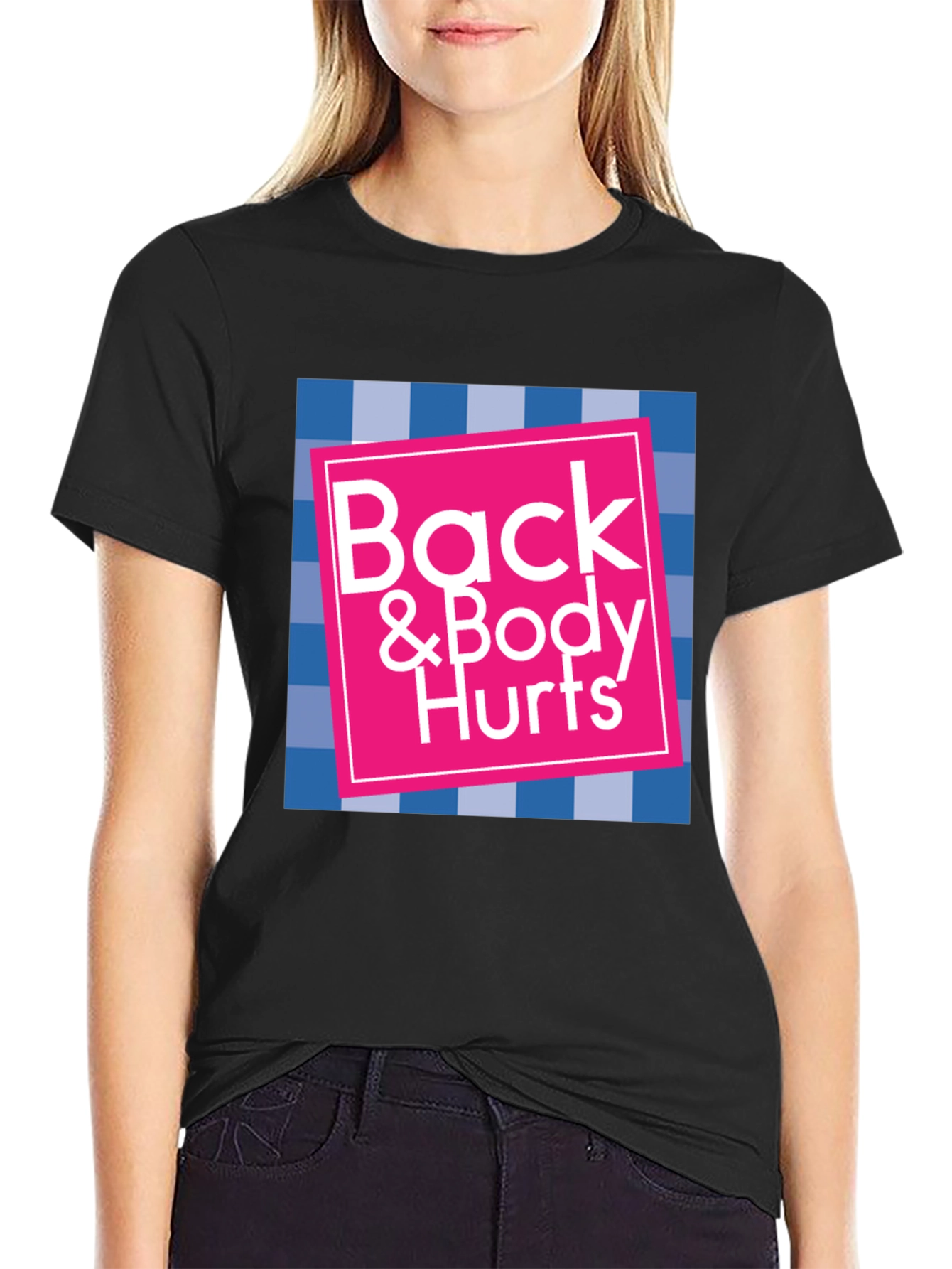 Black Back & Body Hurts Graphic T-Shirt view 2