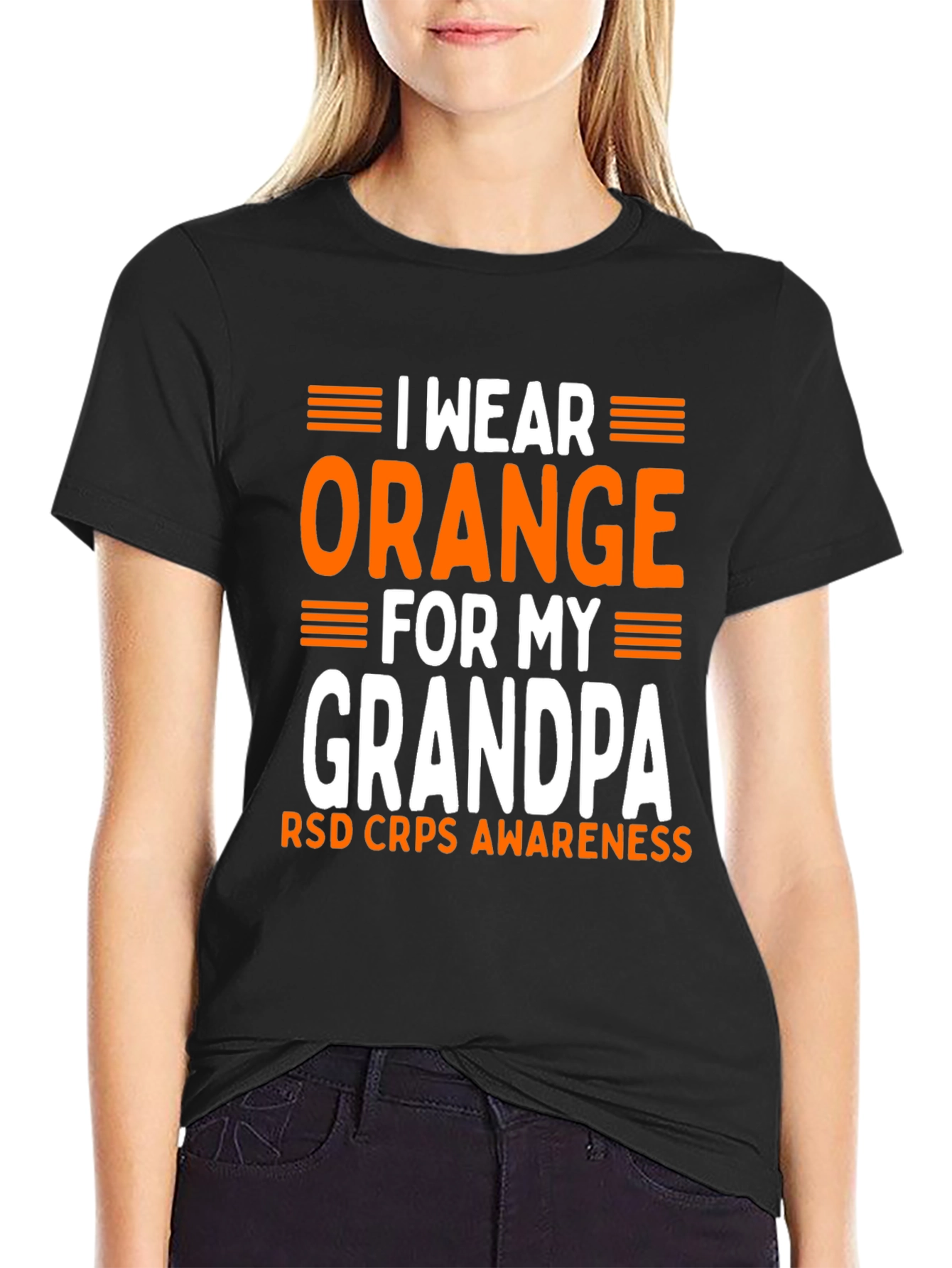 I Wear Orange For My Grandpa Awareness T-Shirt - 2