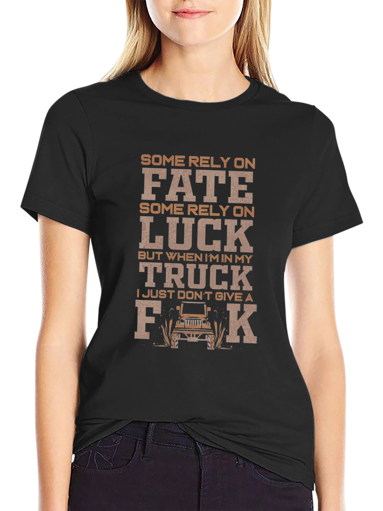 Black Fate Luck Truck Graphic T-Shirt view 2