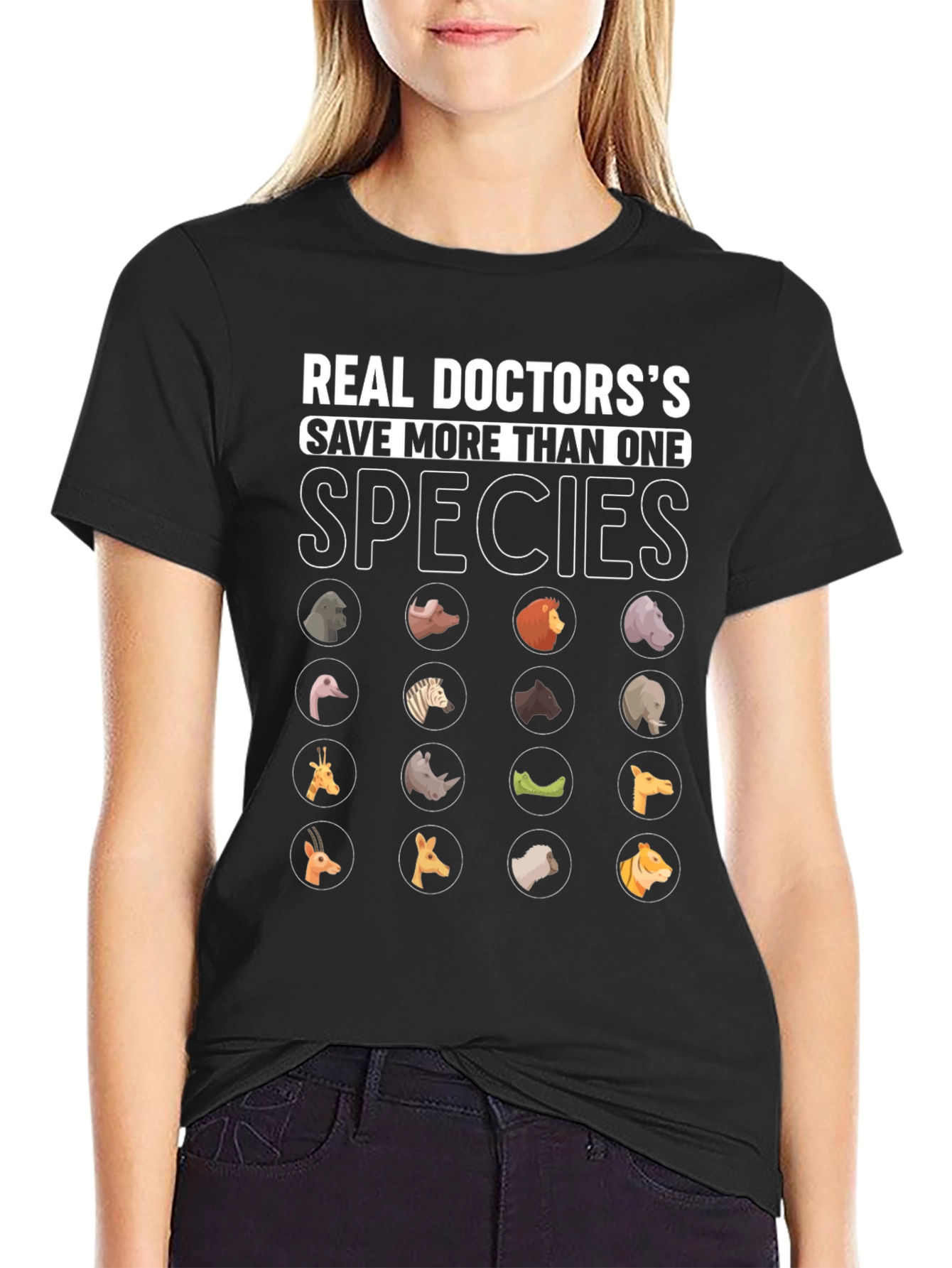 Vet Animal Doctor T-Shirt Save More Than One Species Tee - 2