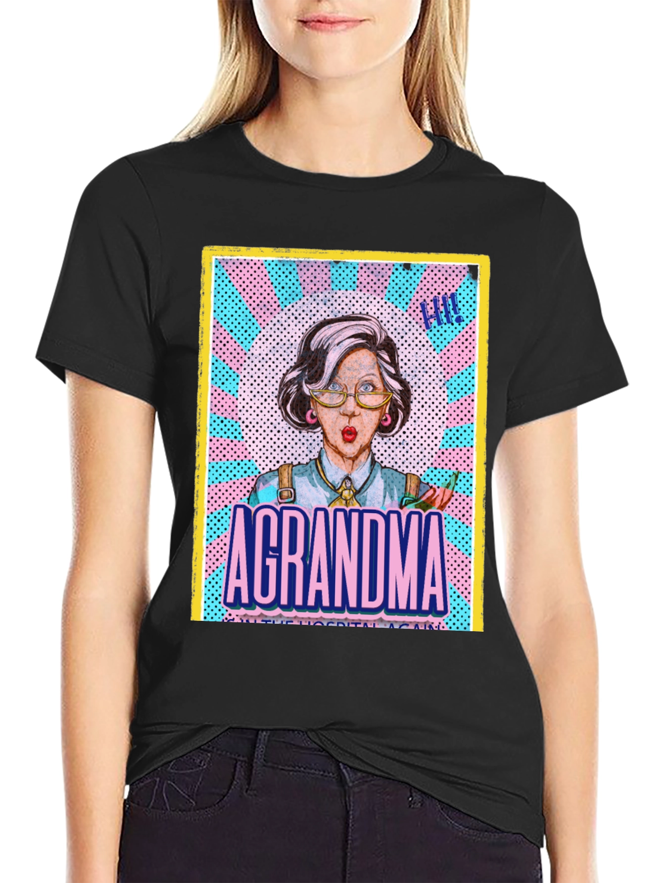 Black A GRANDMA T-Shirt - Unisex view 2