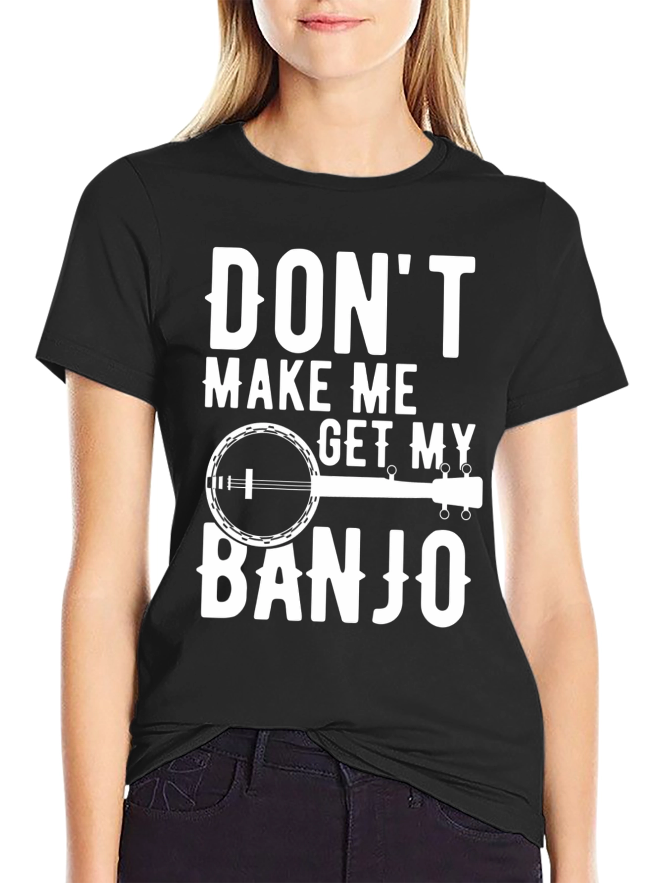 Black Don't Make Me Get My Banjo T-Shirt view 2