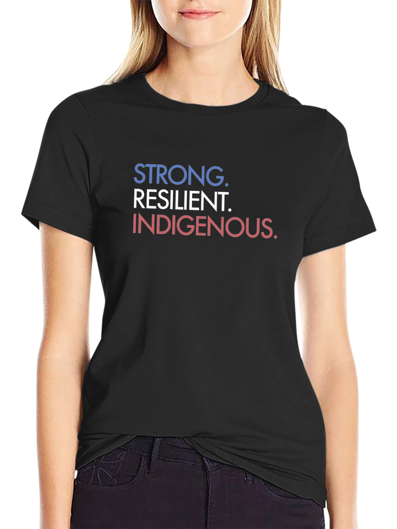 Black Strong Resilient Indigenous Graphic Tee view 2