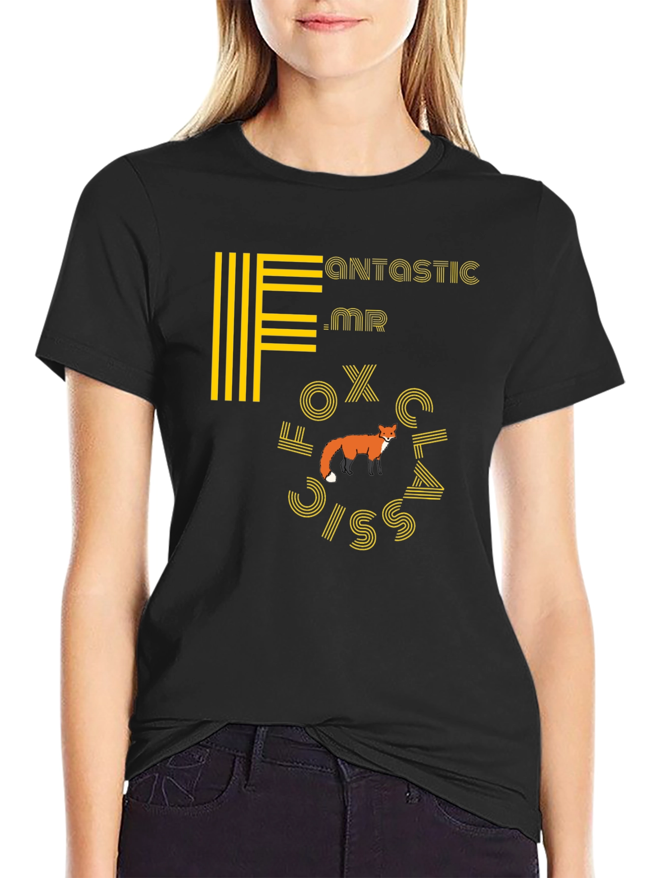 Black Fantastic Mr. Fox T-Shirt - Stylish Graphic Tee view 2