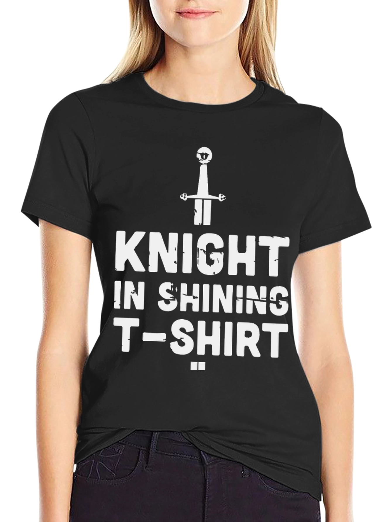 Black Knight in Shining T-Shirt Graphic Tee view 2