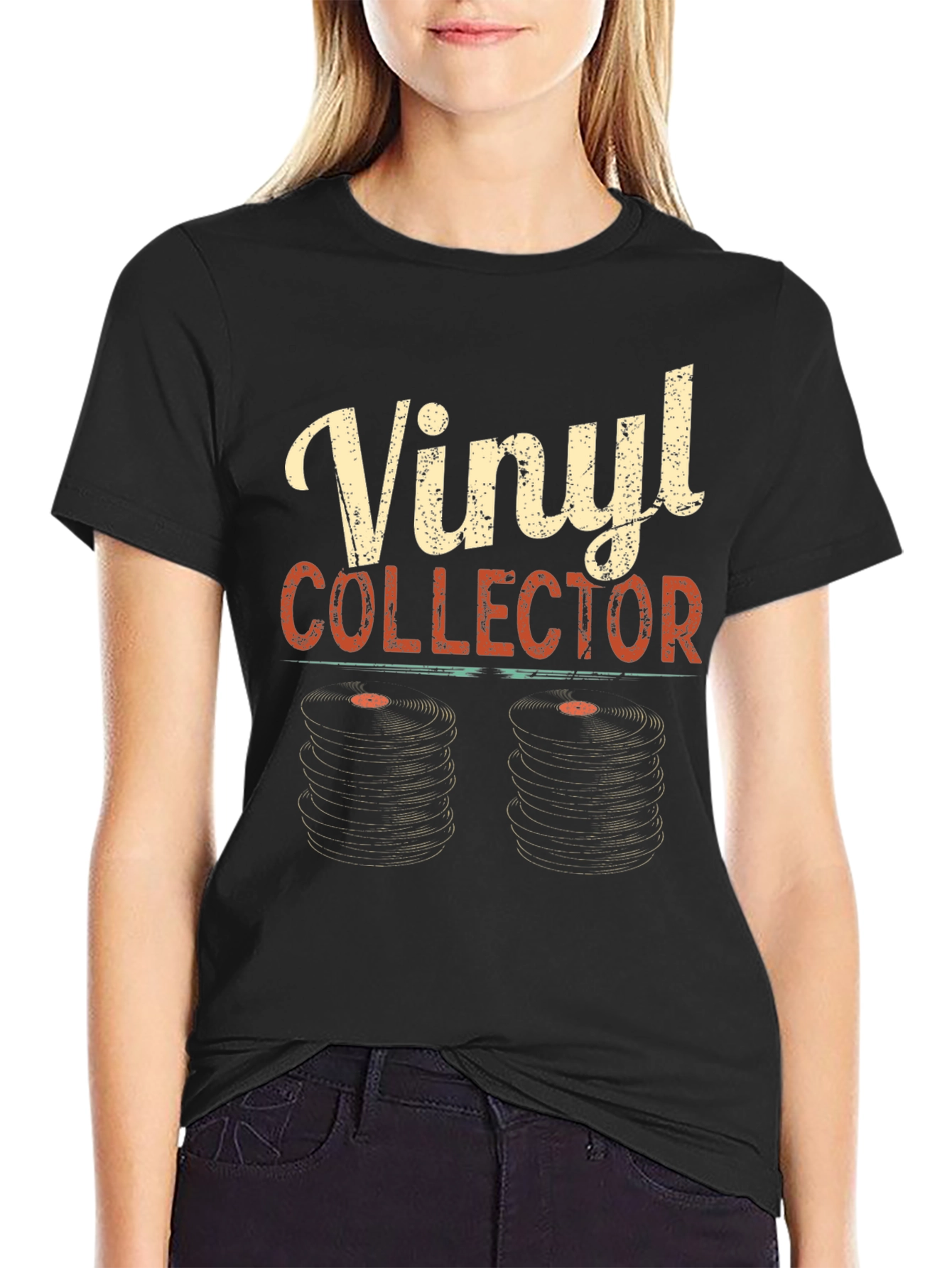 Black Vinyl Collector T-Shirt - Music Lover Gift view 2