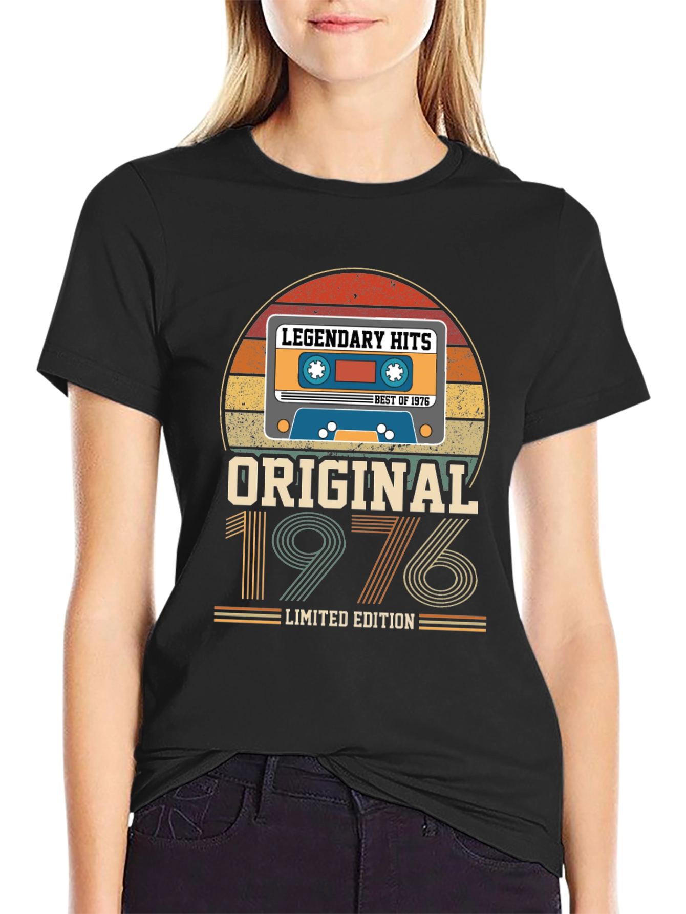 Black Original 1976 Legendary Hits Graphic T-Shirt view 2