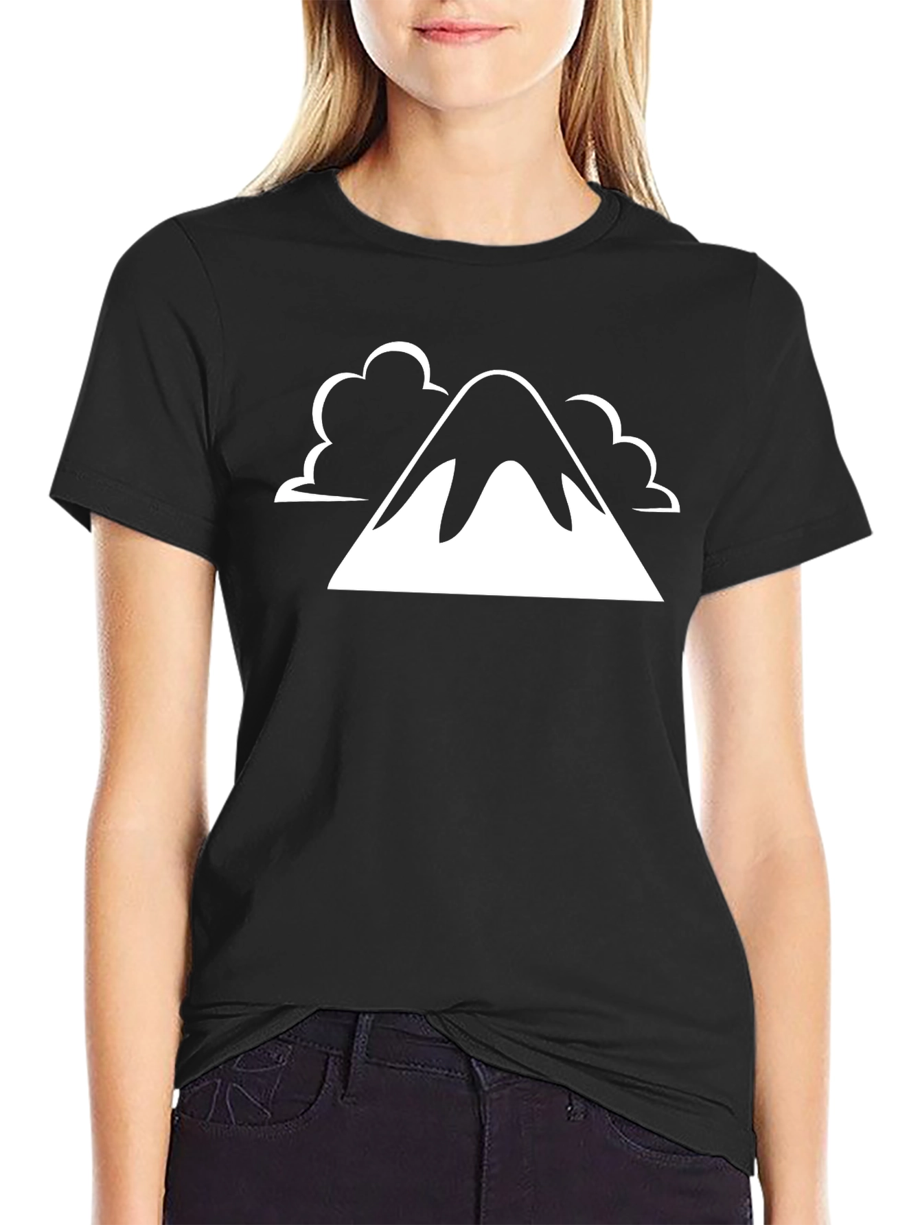 Black Mountain Graphic Tee - Black Cotton Blend Shirt view 2