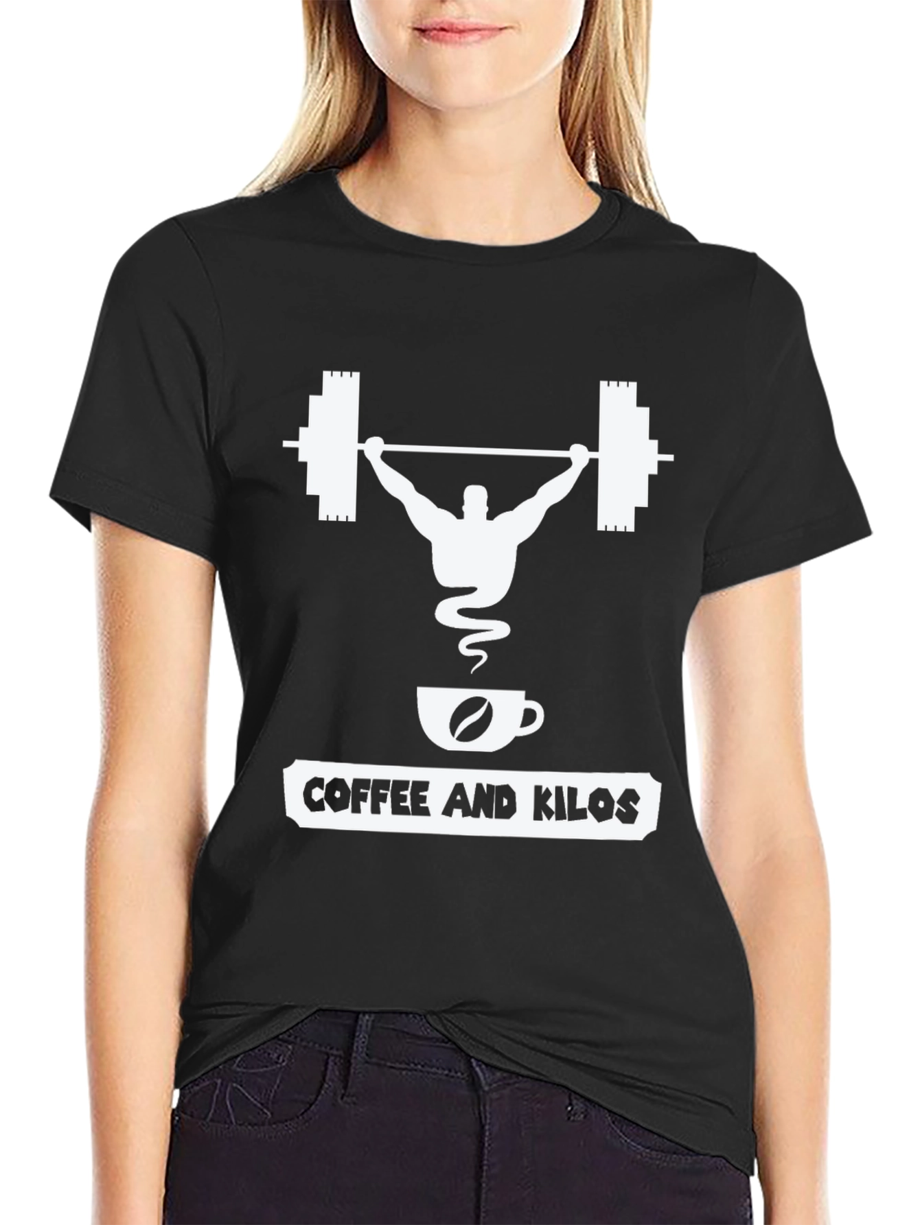Black Coffee & Kilos Weightlifting T-Shirt view 2