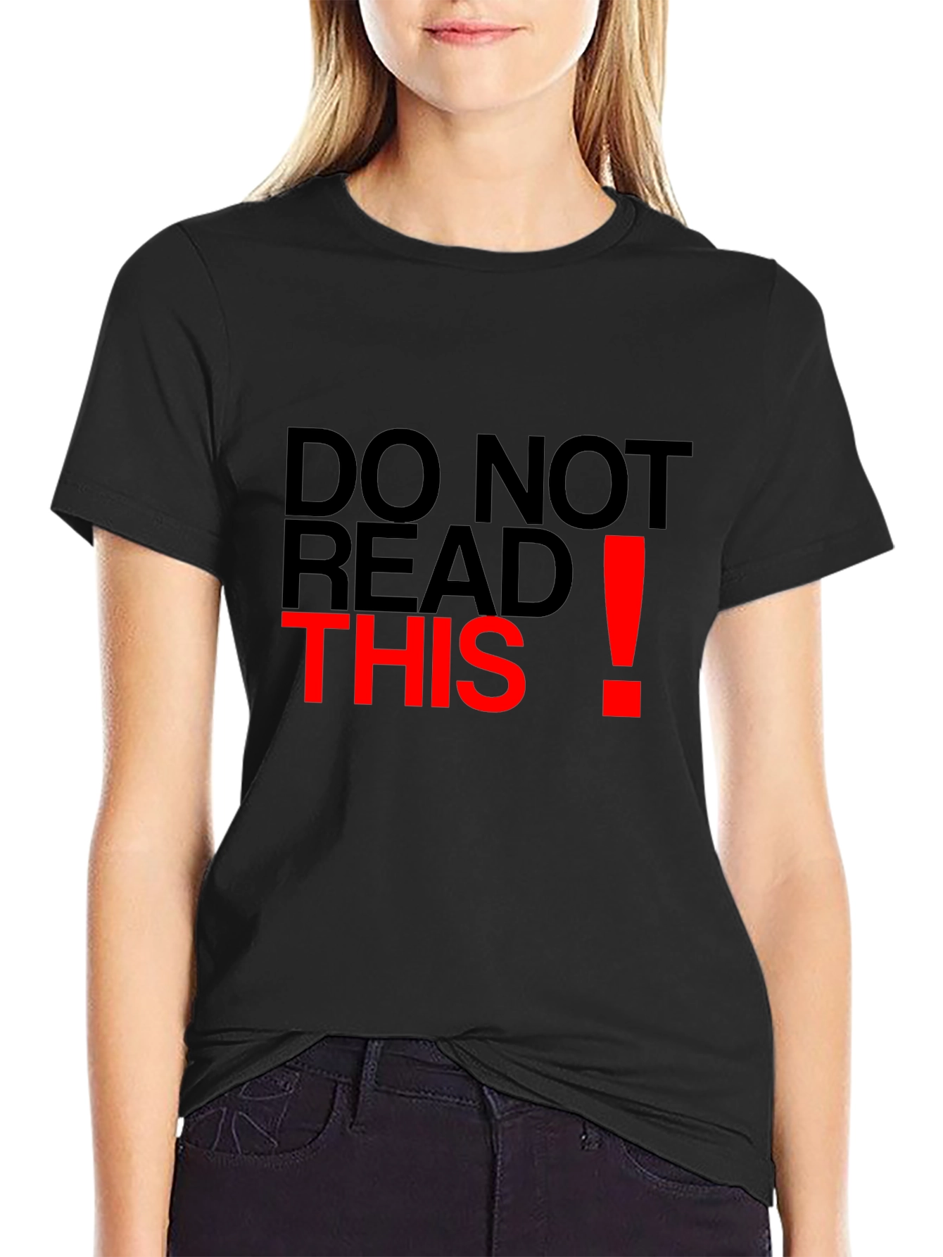 Black Do Not Read This Graphic Tee view 2