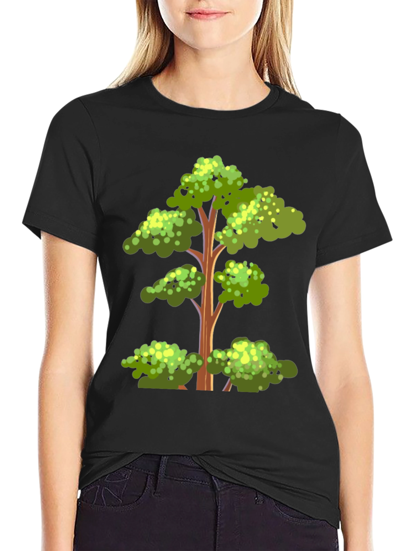Black Tree Graphic Tee - Nature Inspired Menswear view 2