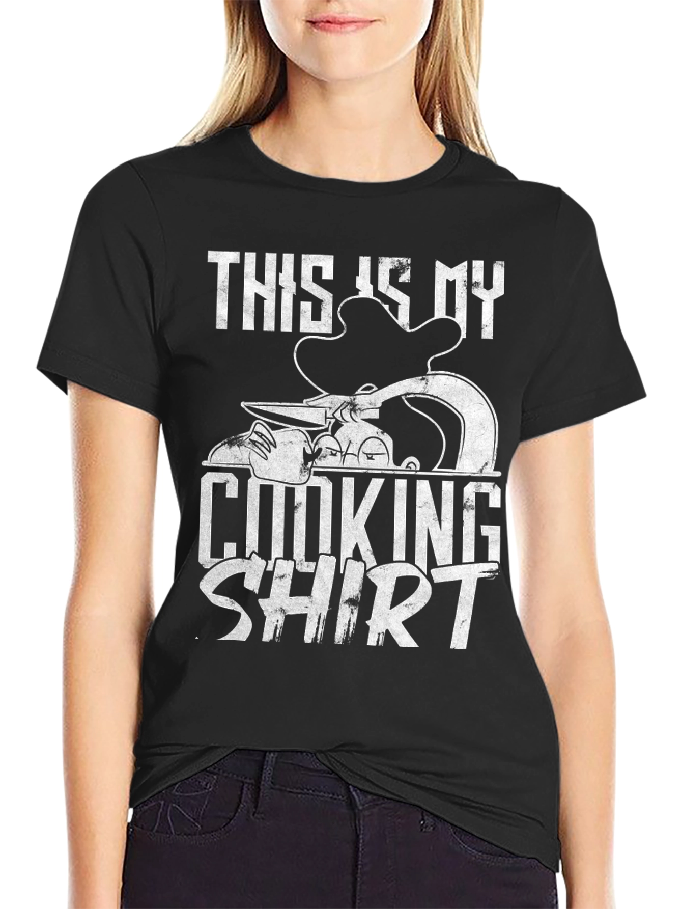 Black This is My Cooking Shirt - Chef T-Shirt view 2
