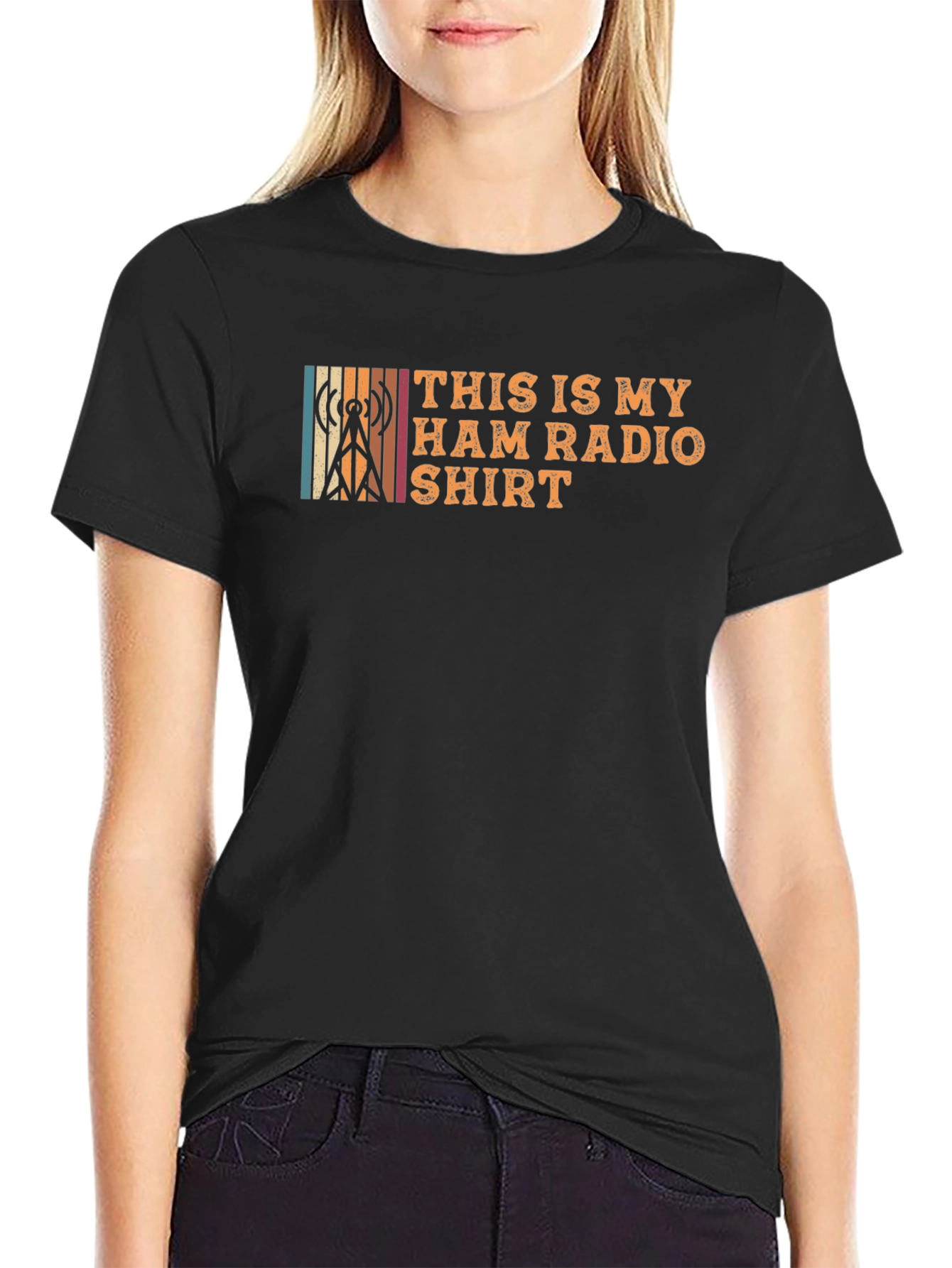 Black This Is My Ham Radio Shirt - Vintage Amateur Radio T-Shirt view 2