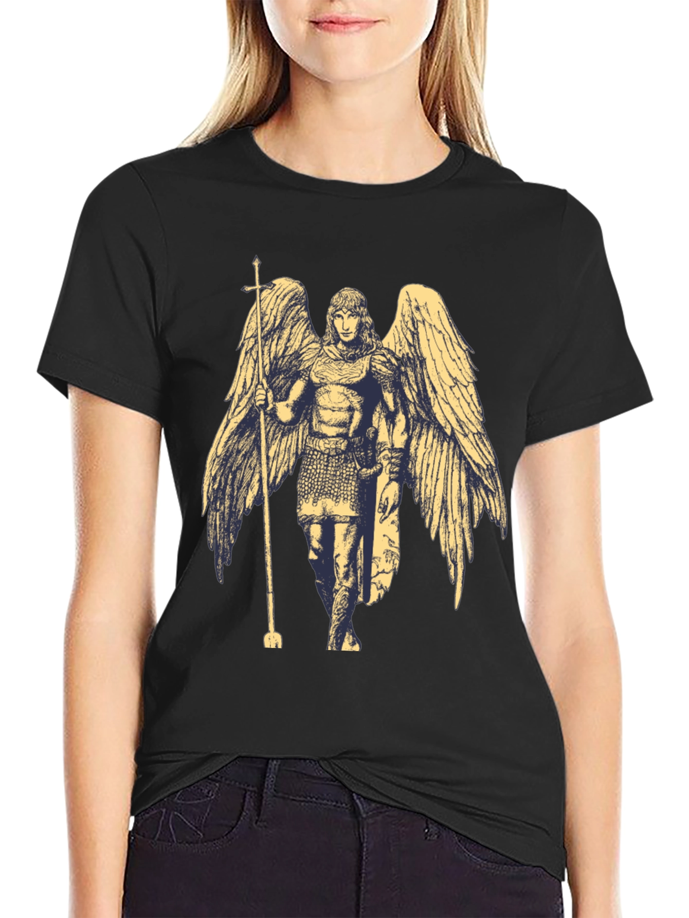 Black Angel Graphic Black T-Shirt view 2