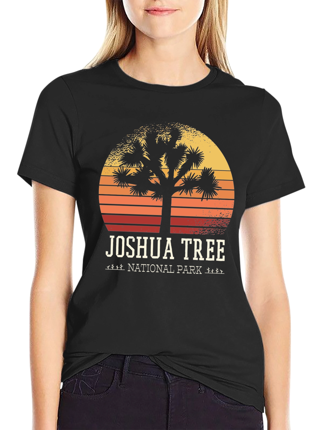 Black Joshua Tree National Park Graphic Tee view 2