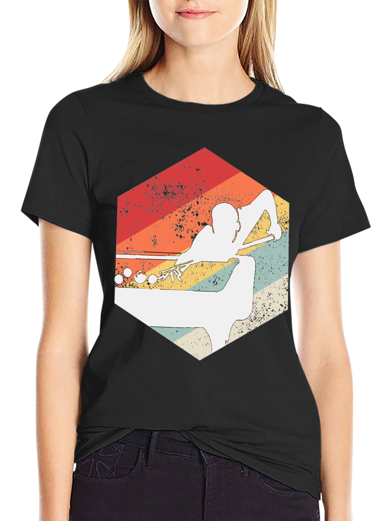 Retro Billiards Player Graphic Tee - 2