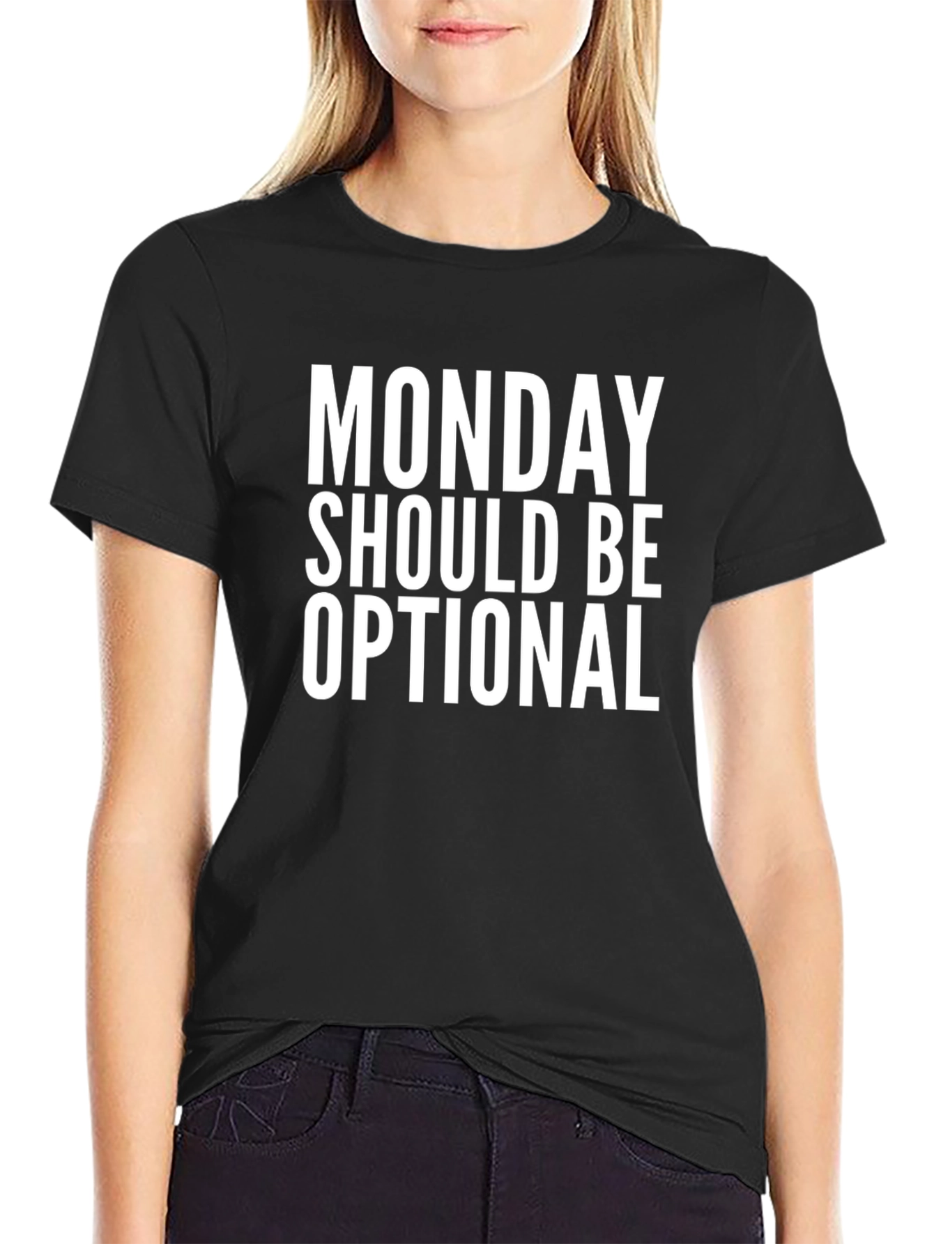 Black Monday Should Be Optional Graphic Tee view 2