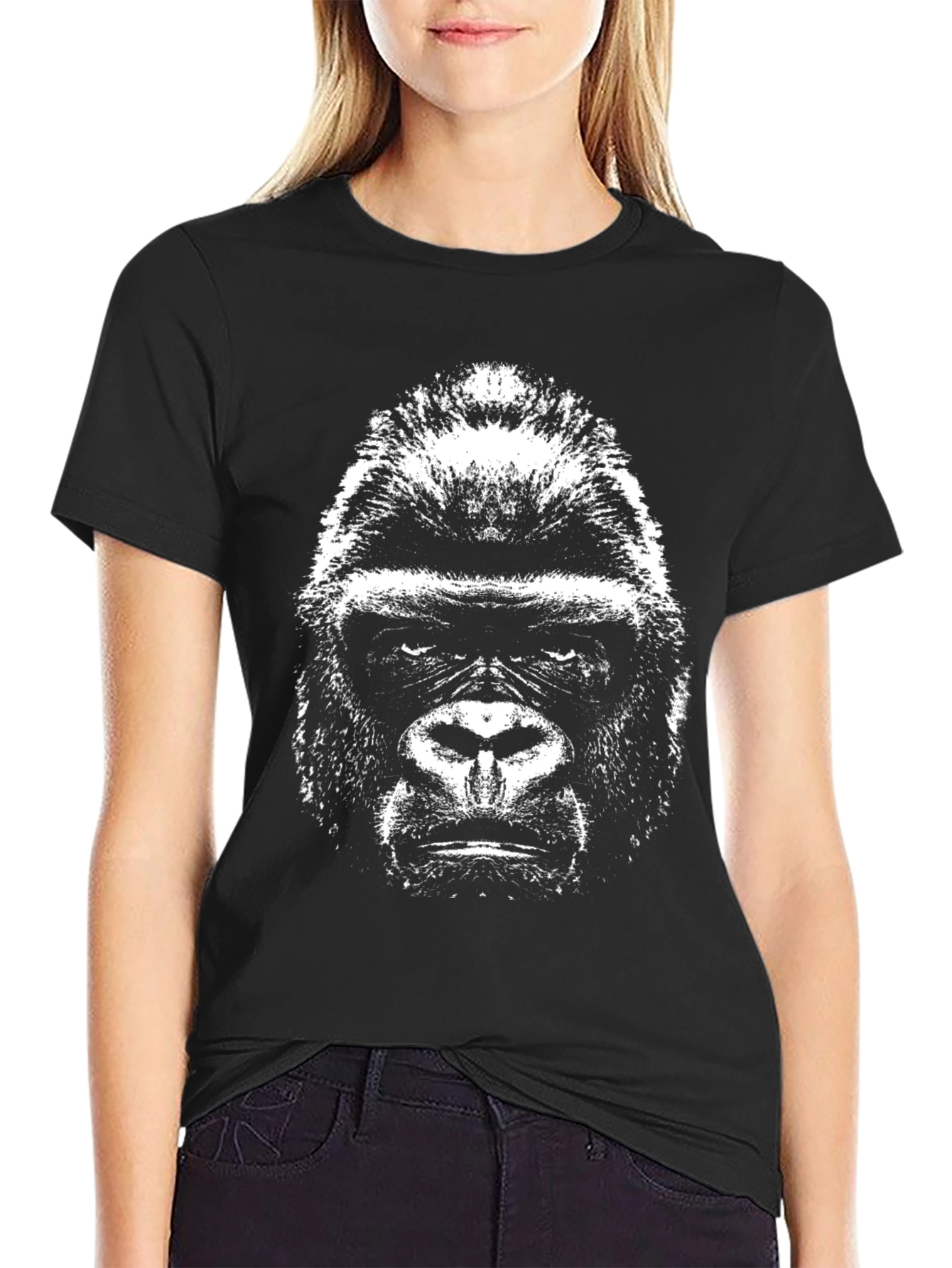 Black Black Gorilla Graphic T-Shirt view 2