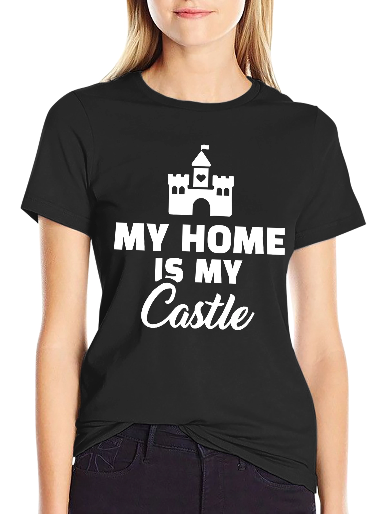 Black My Home is My Castle Novelty Graphic T-Shirt view 2