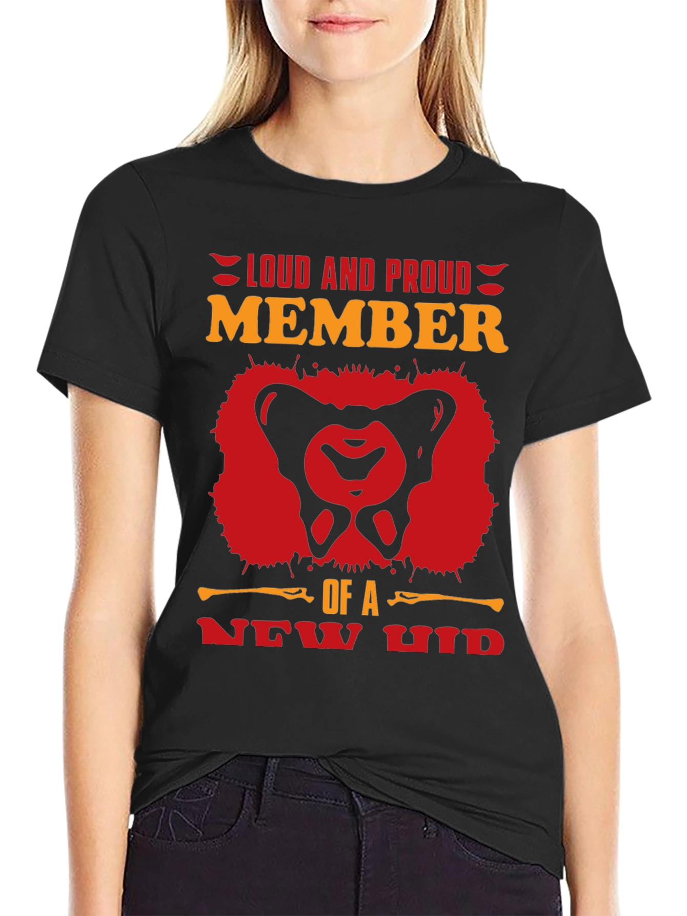 Black Loud and Proud Member T-Shirt - New Hip view 2