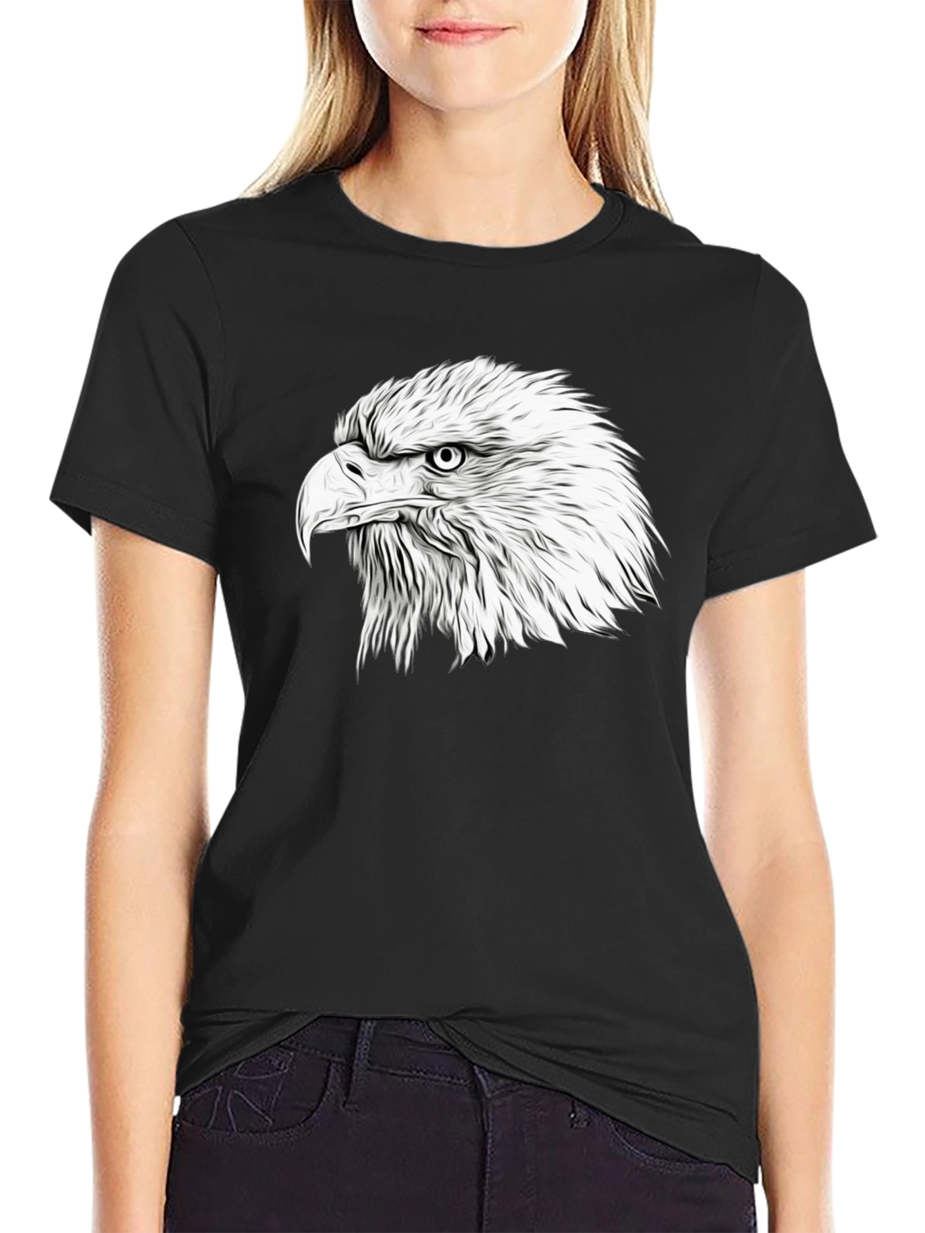 Black Black Eagle Graphic T-Shirt view 2