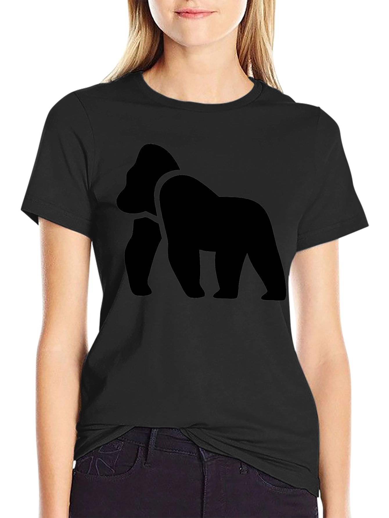 Black Black Gorilla Graphic Tee - Men's Crew Neck view 2