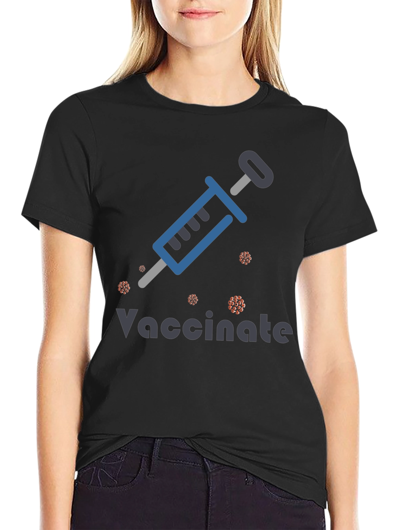 Black Vaccinate Graphic T-Shirt view 2