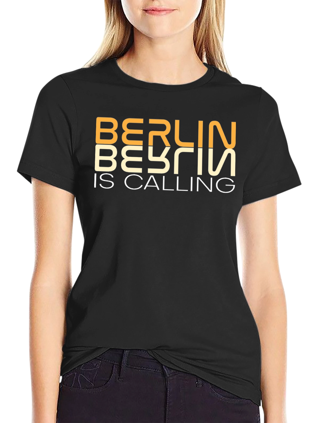 Black Berlin is Calling Graphic Tee - Retro Style view 2