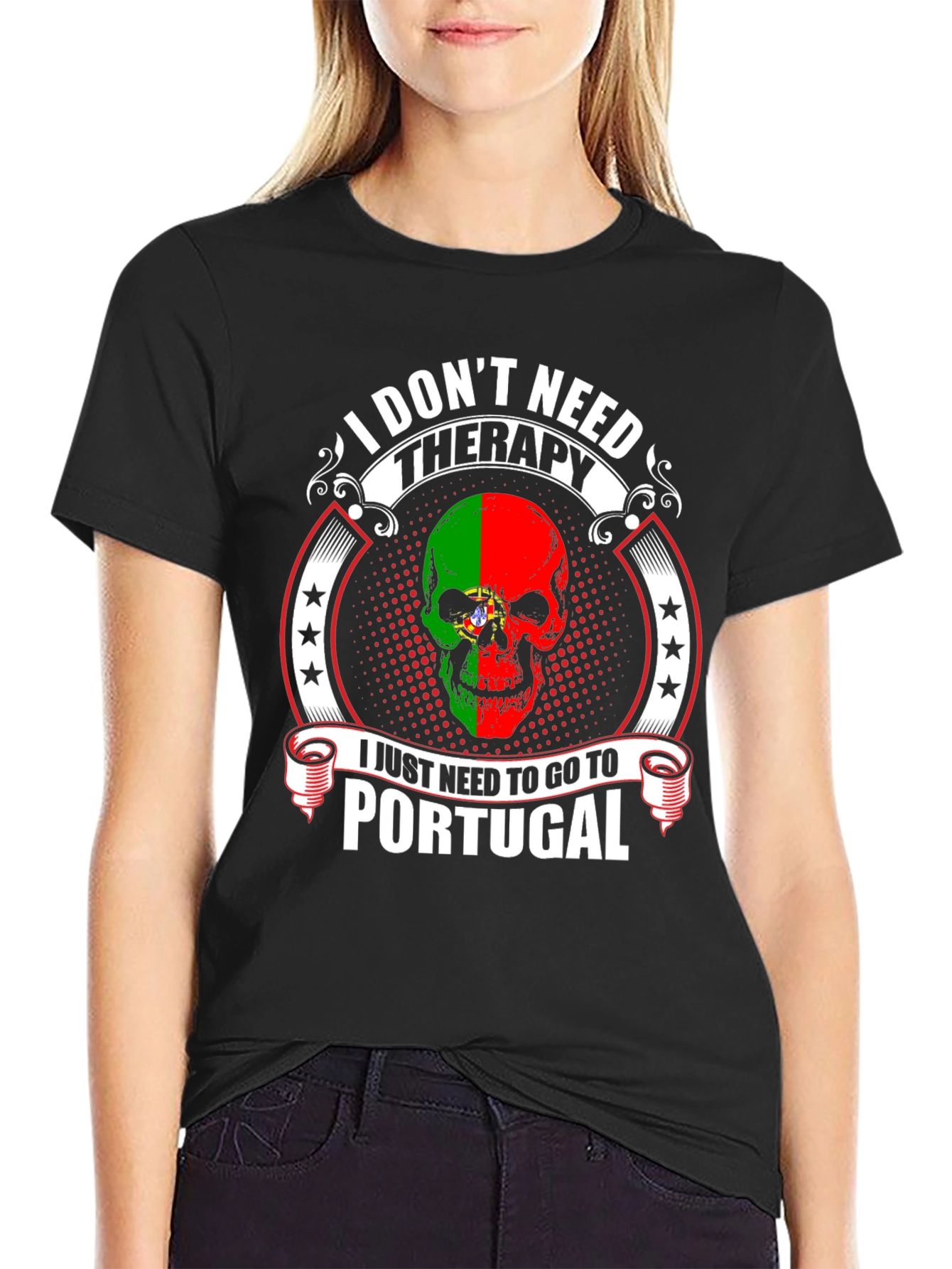 Portugal Skull T-Shirt - Therapy Alternative Tee - 2