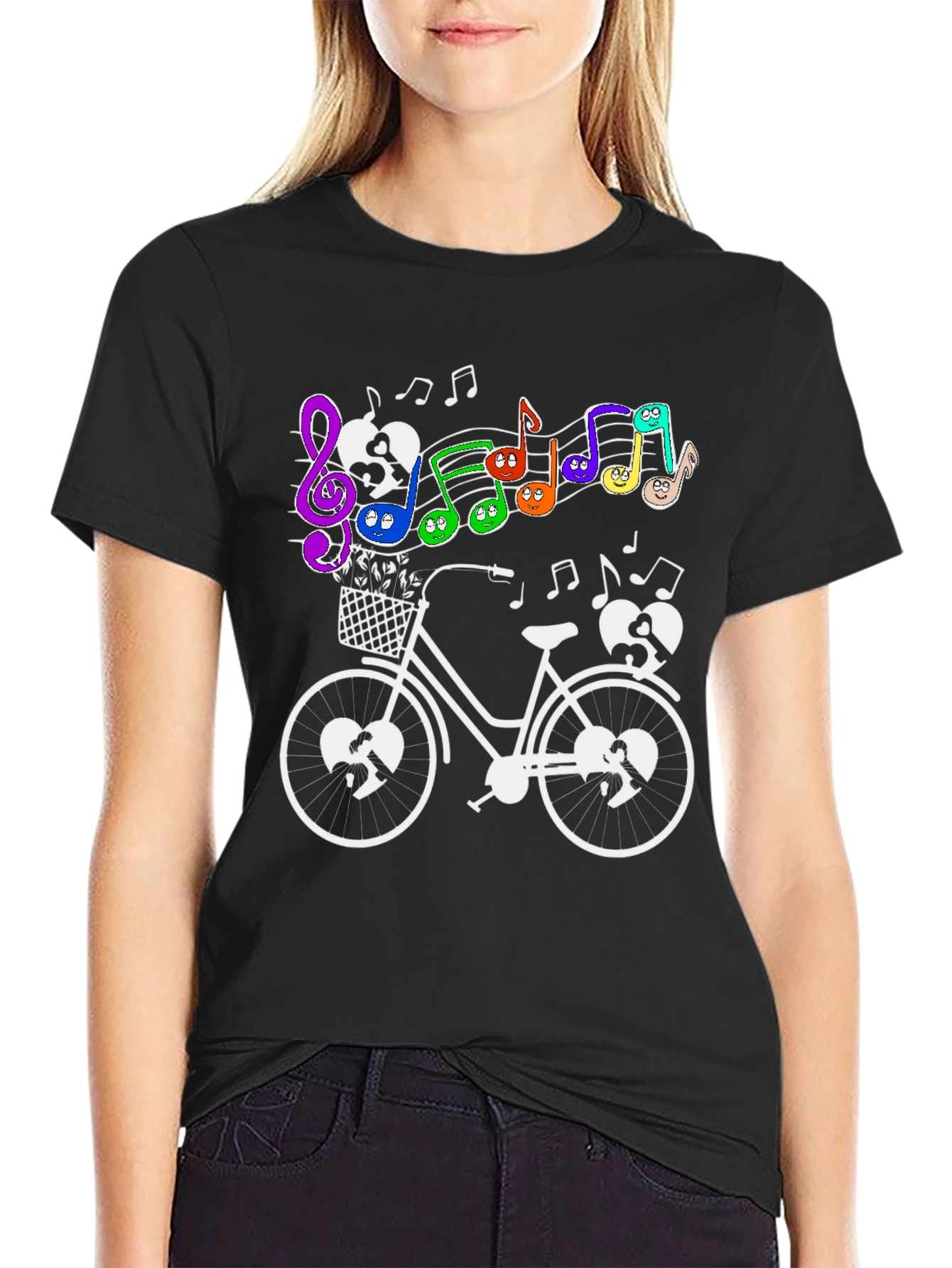 Black Musical Bicycle Graphic Tee view 2