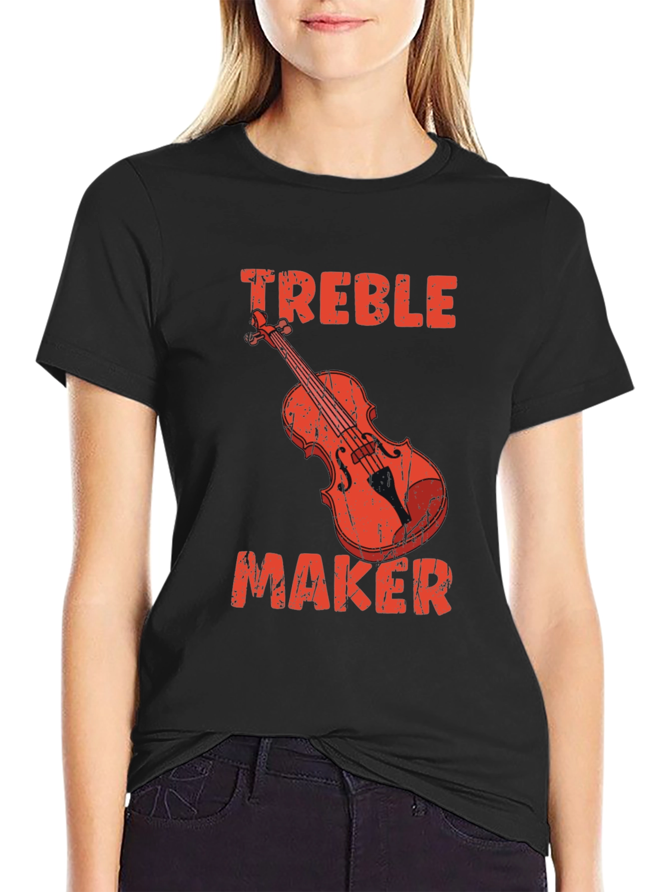 Black Treble Maker Graphic Tee - Musician T-Shirt view 2