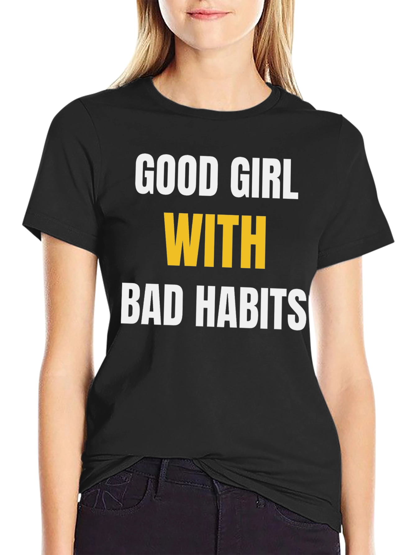 Black Good Girl Bad Habits Graphic Tee view 2