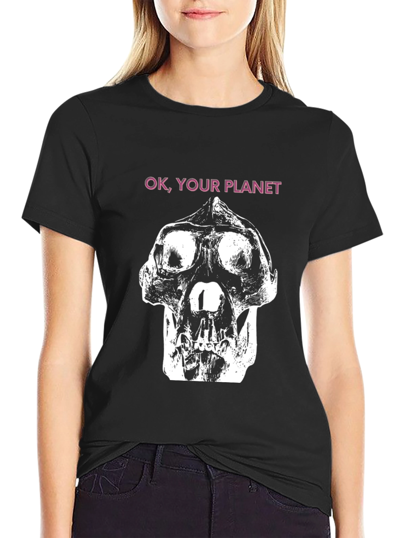 Black Ok, Your Planet Graphic Tee view 2