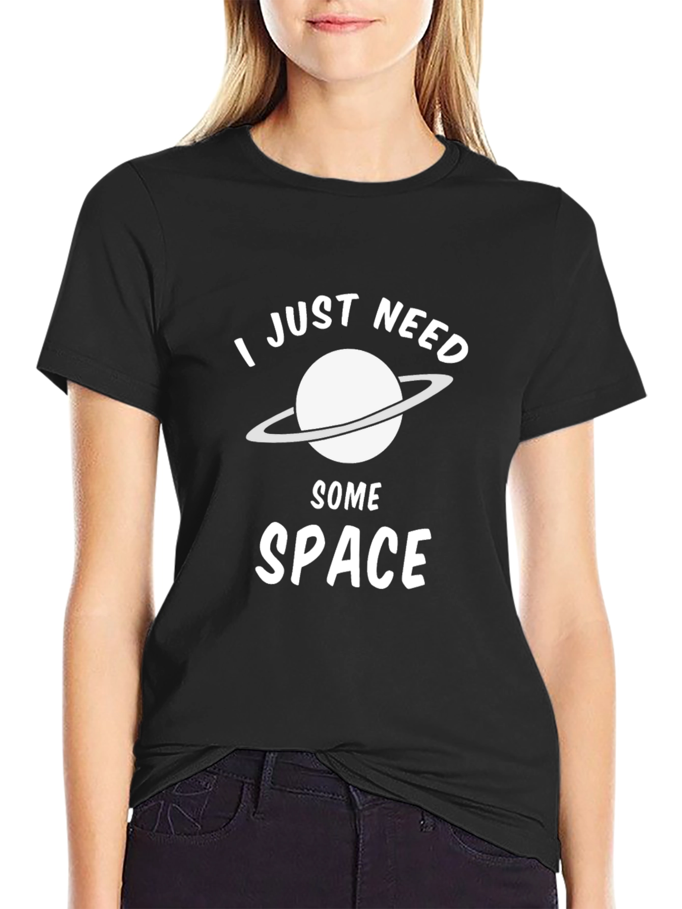 Black I Just Need Some Space T-Shirt view 2