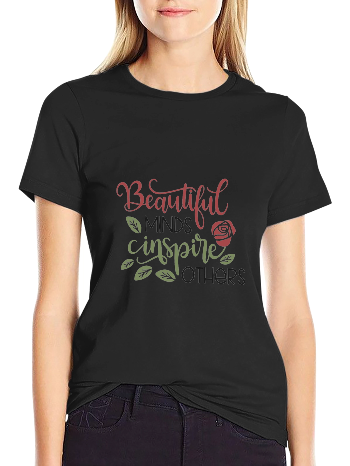 Black Beautiful Minds Inspire Others Graphic Tee view 2