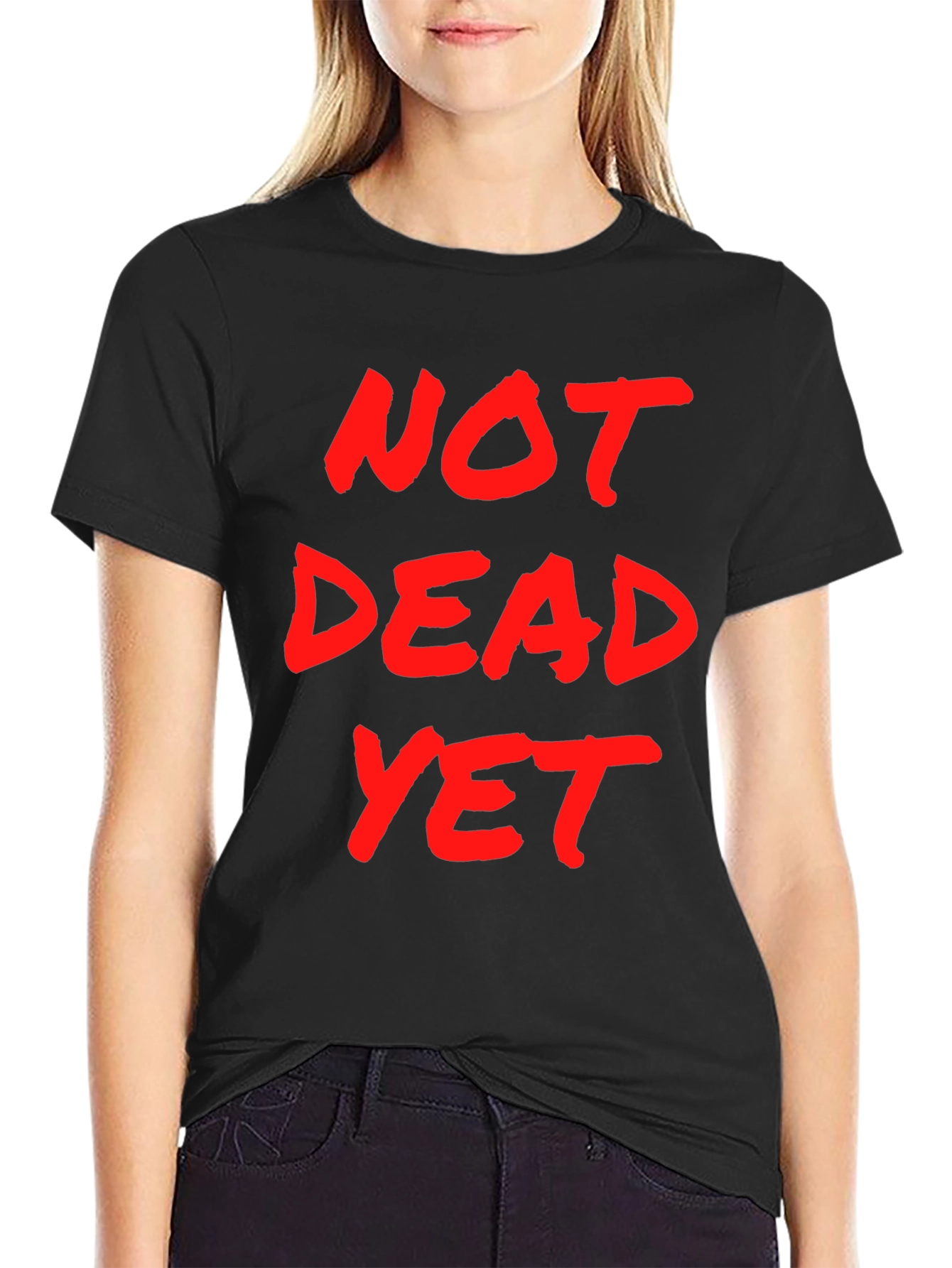 Black Not Dead Yet Graphic T-Shirt - Men's Black Tee view 2