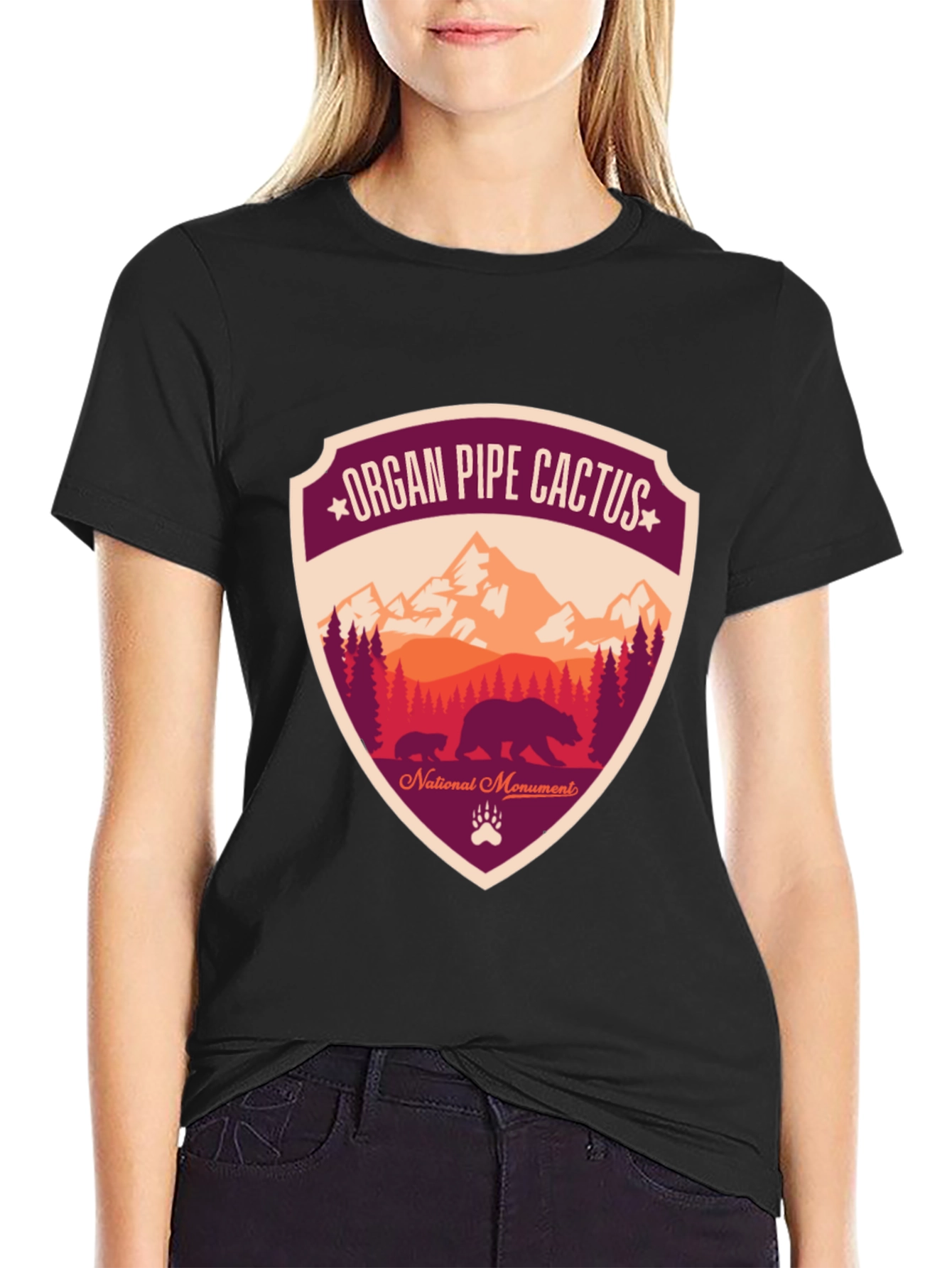 Black Organ Pipe Cactus National Monument T-Shirt view 2