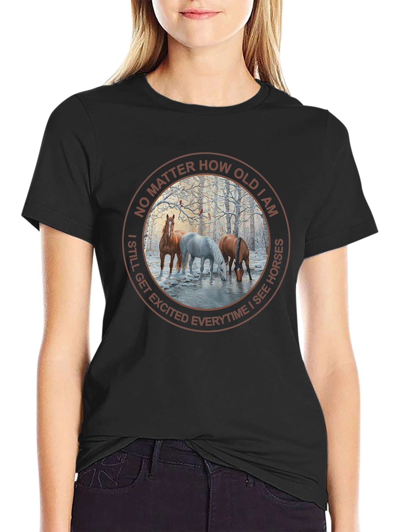Black Horse Lover T-Shirt - No Matter How Old view 2