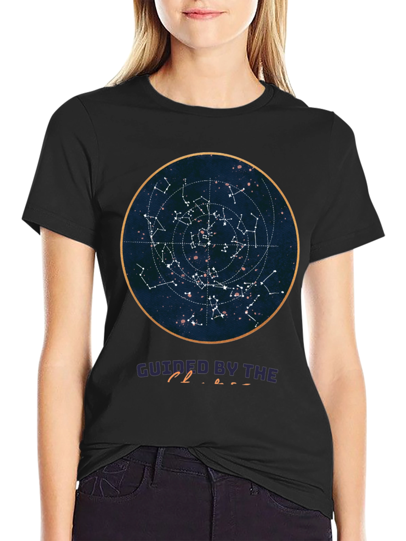 Black Celestial Constellation T-Shirt view 2