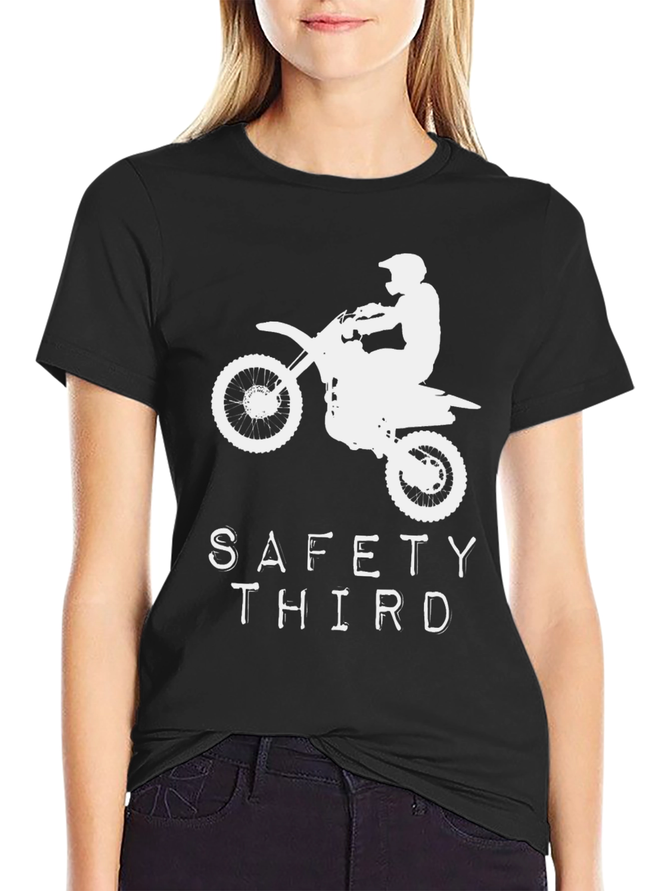 Black Safety Third Motocross T-Shirt view 2