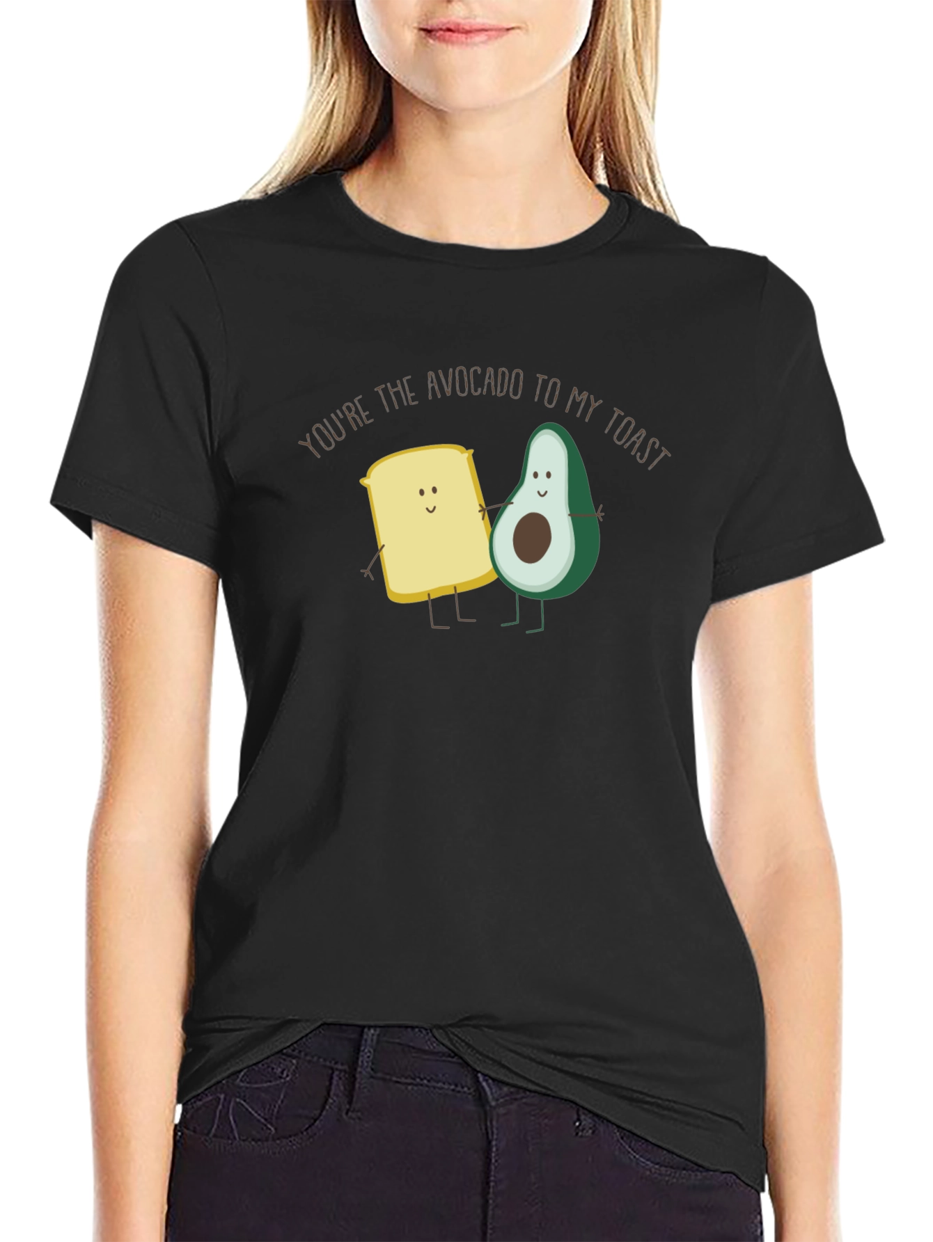 Black Avocado Toast Funny Graphic Tee - Black view 2