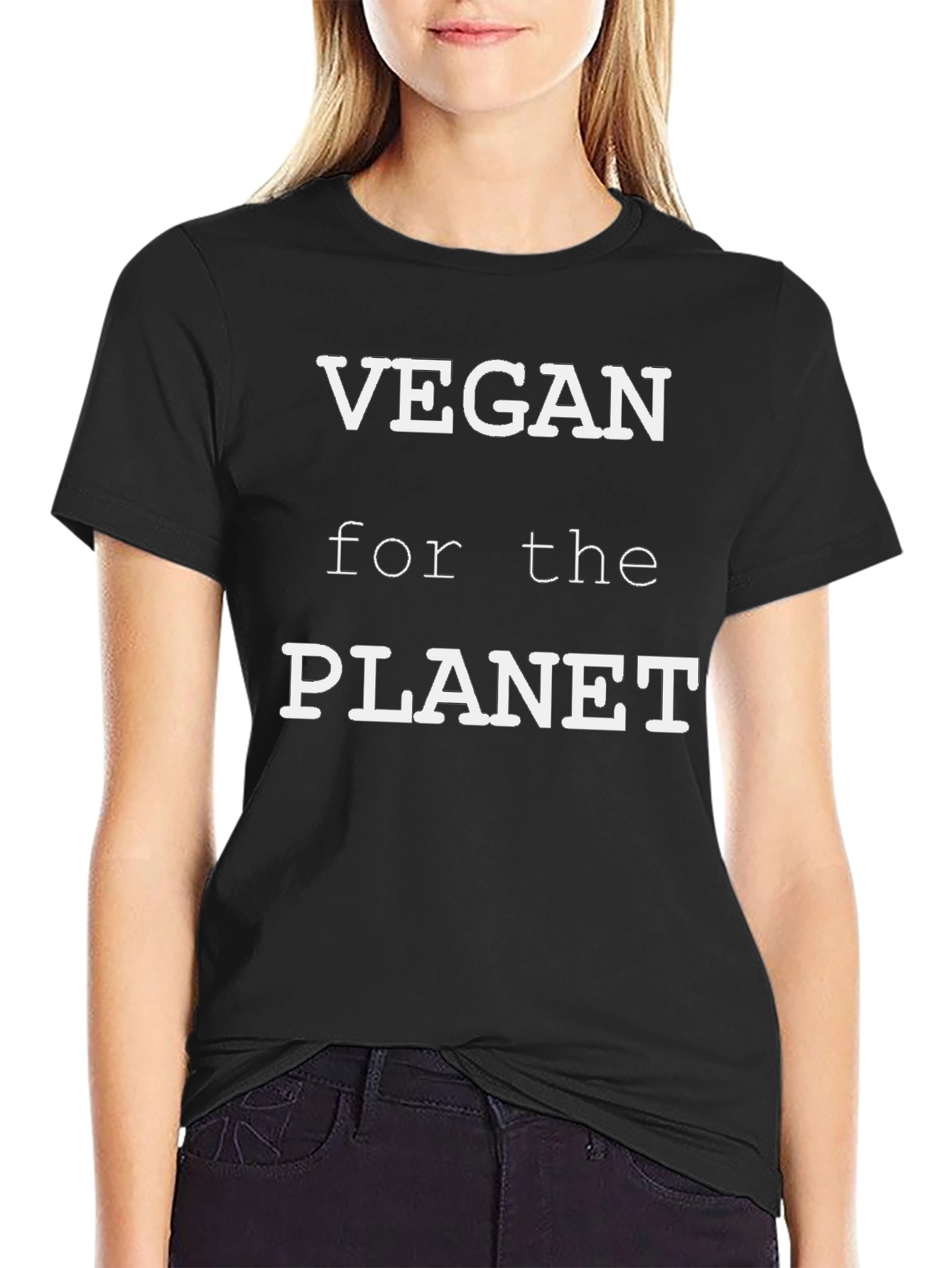 Black Vegan for the Planet T-Shirt view 2