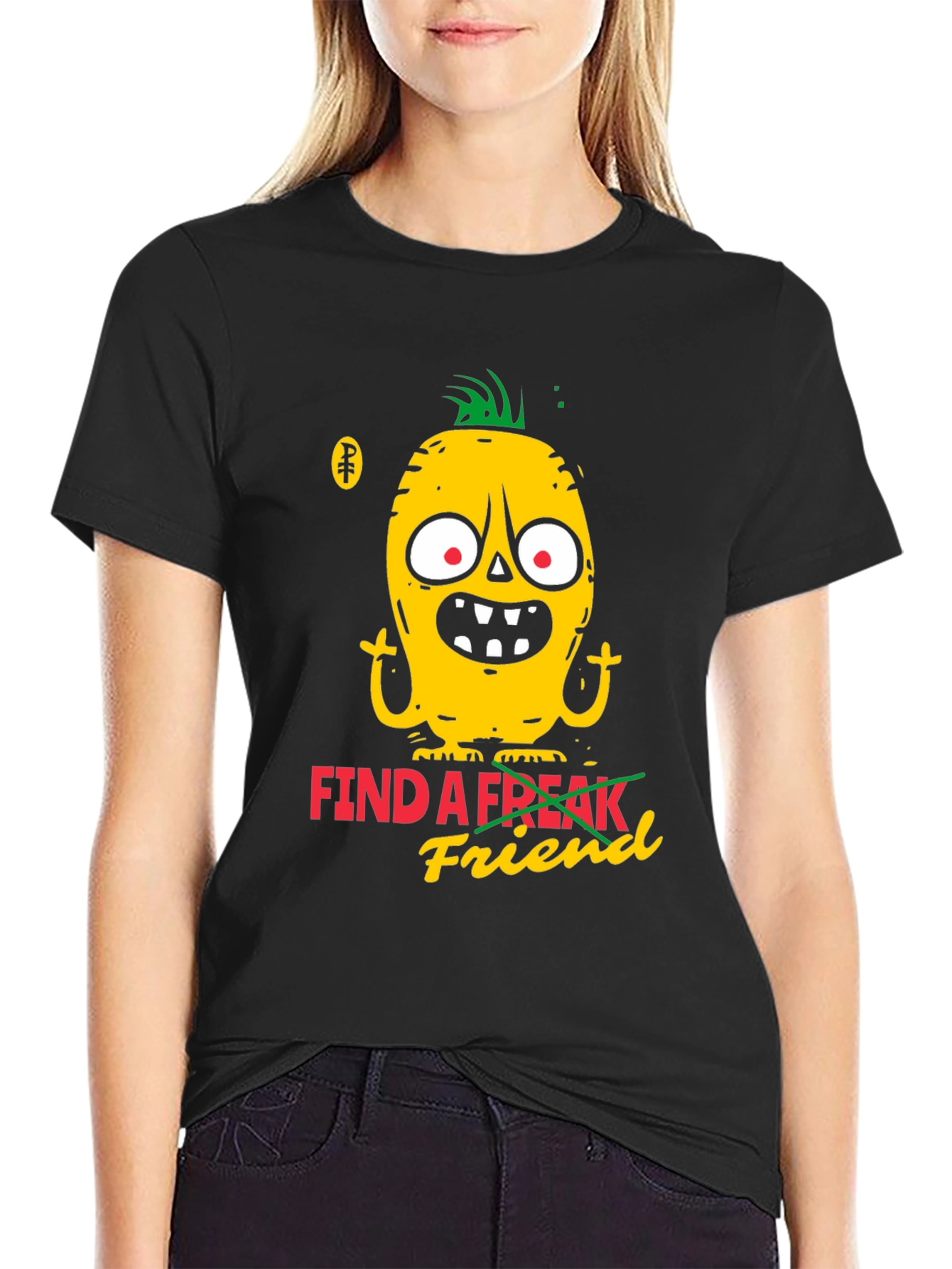Black Find a Freak Friend Graphic Tee - Black view 2