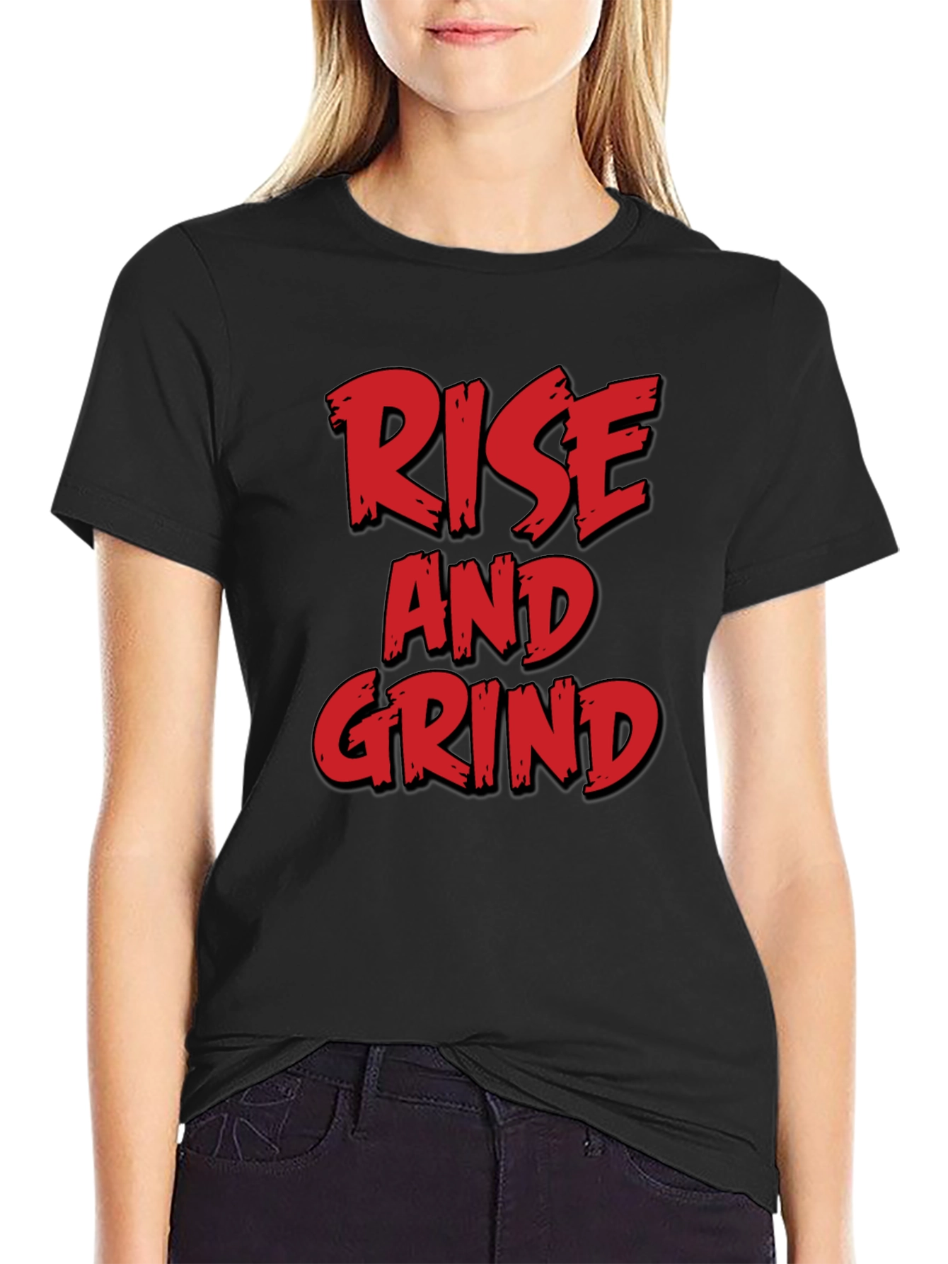 Black Rise and Grind Graphic Tee - Black T-Shirt view 2