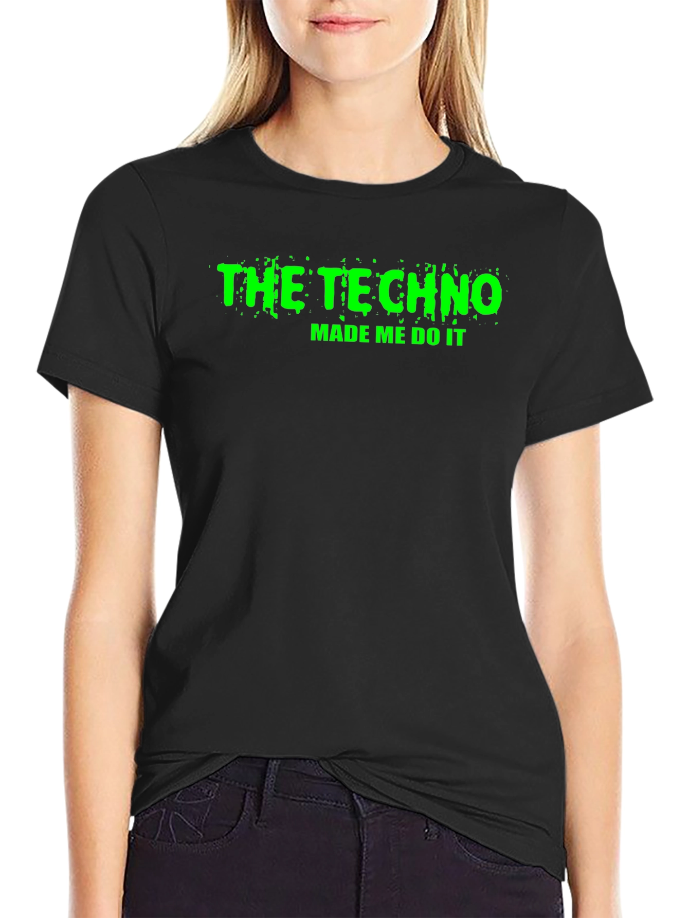 Black The Techno Made Me Do It T-Shirt view 2